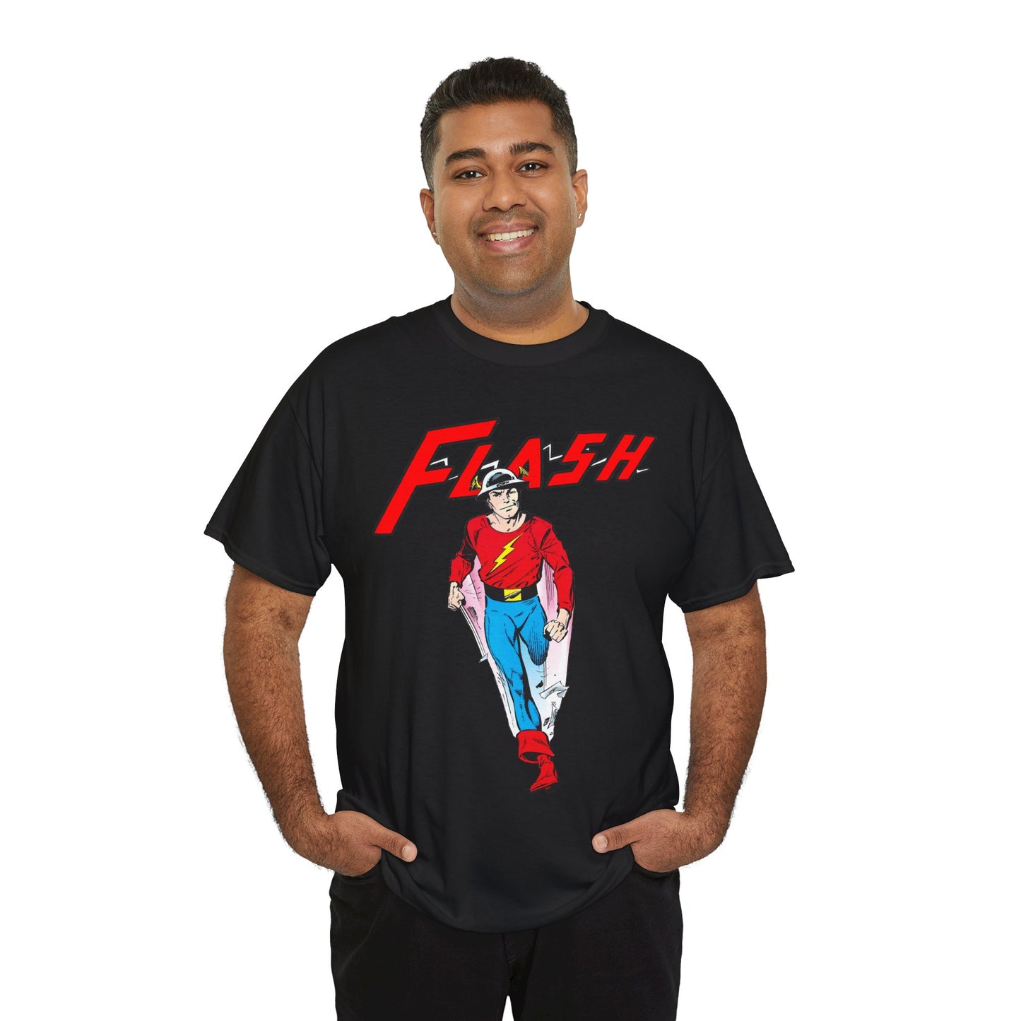 Golden Age Flash T-Shirt - John Byrne Art - Justice Society/JSA Member - Jay Garrick - Speedster