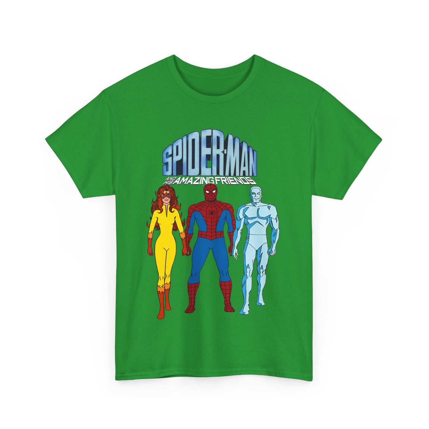 Spider-Man & His Amazing Friends T-Shirt - Spidey, Firestar, Iceman - Popular 1980s Marvel TV Cartoon - Marvel Comics