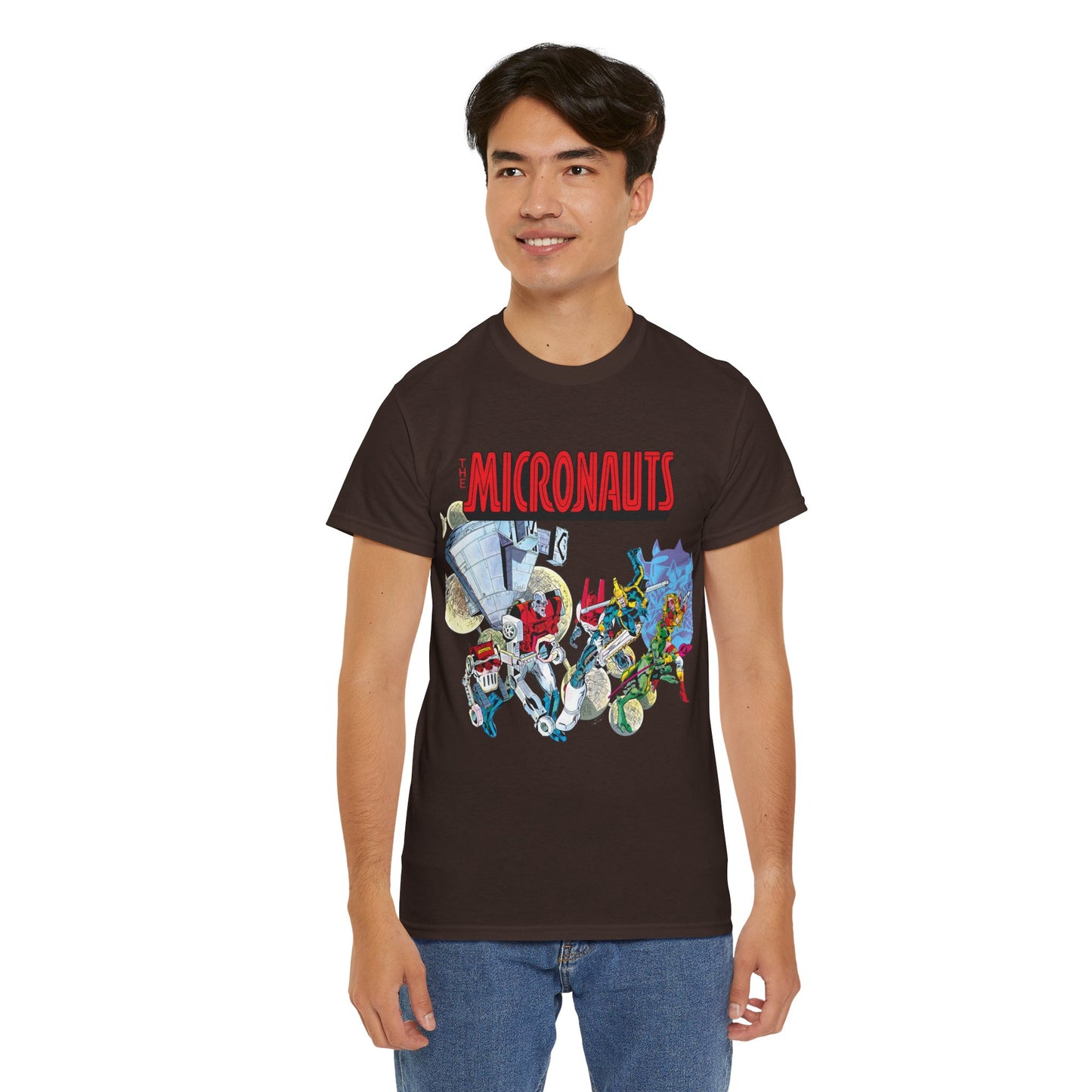 Micronauts T-Shirt - Jackson Guice Art - Arcturus Rann, Biotron, Marionette, Acroyear, Bug - Marvel Comics