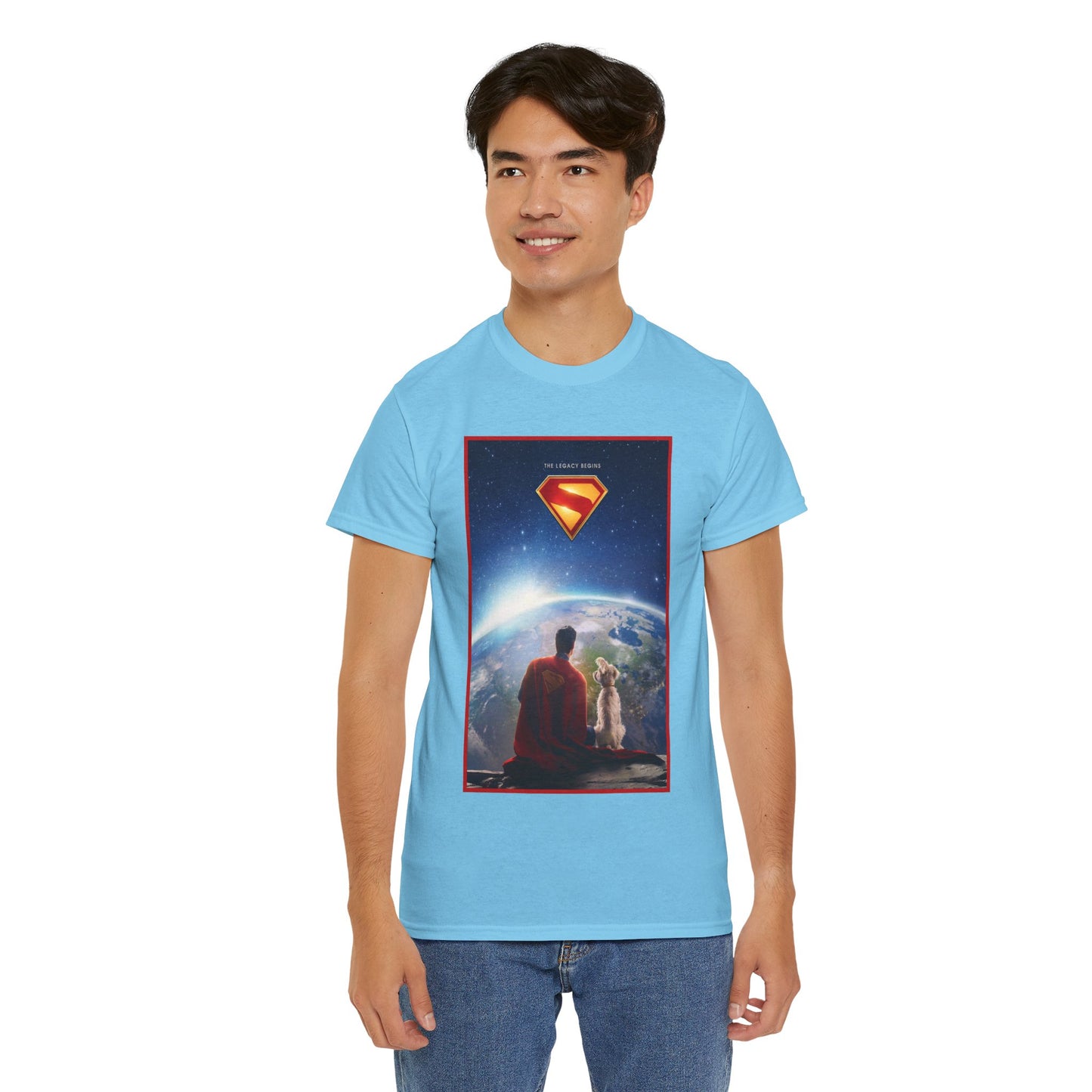 Superman Legacy T-Shirt - 2025 James Gunn Movie Scene - Clark & Krypto On the Moon - David Corenswet - DC Comics - Man of Steel