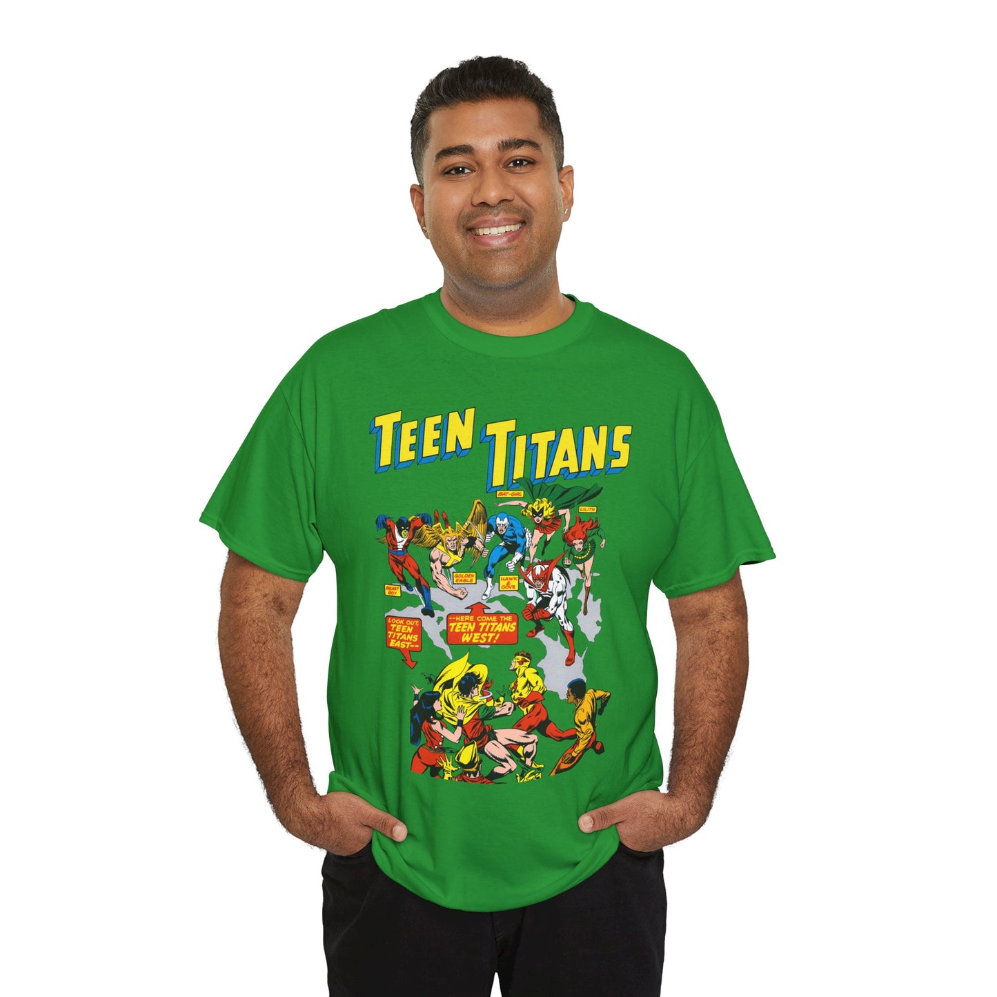 Teen Titans T-Shirt - Rick Buckler Art - Titans West, Lilith, Hawk & Dove, Beast Boy, Golden Eagle - DC Comics