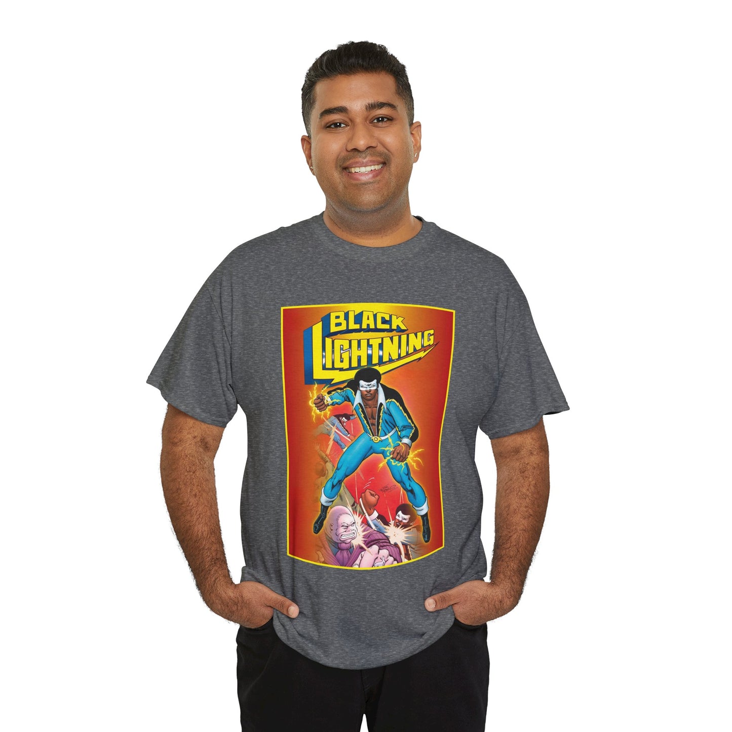 Black Lightning T-Shirt - Trevor Von Eeden Art - Jefferson Pierce - Suicide Slum, Metropolis - DC Comics