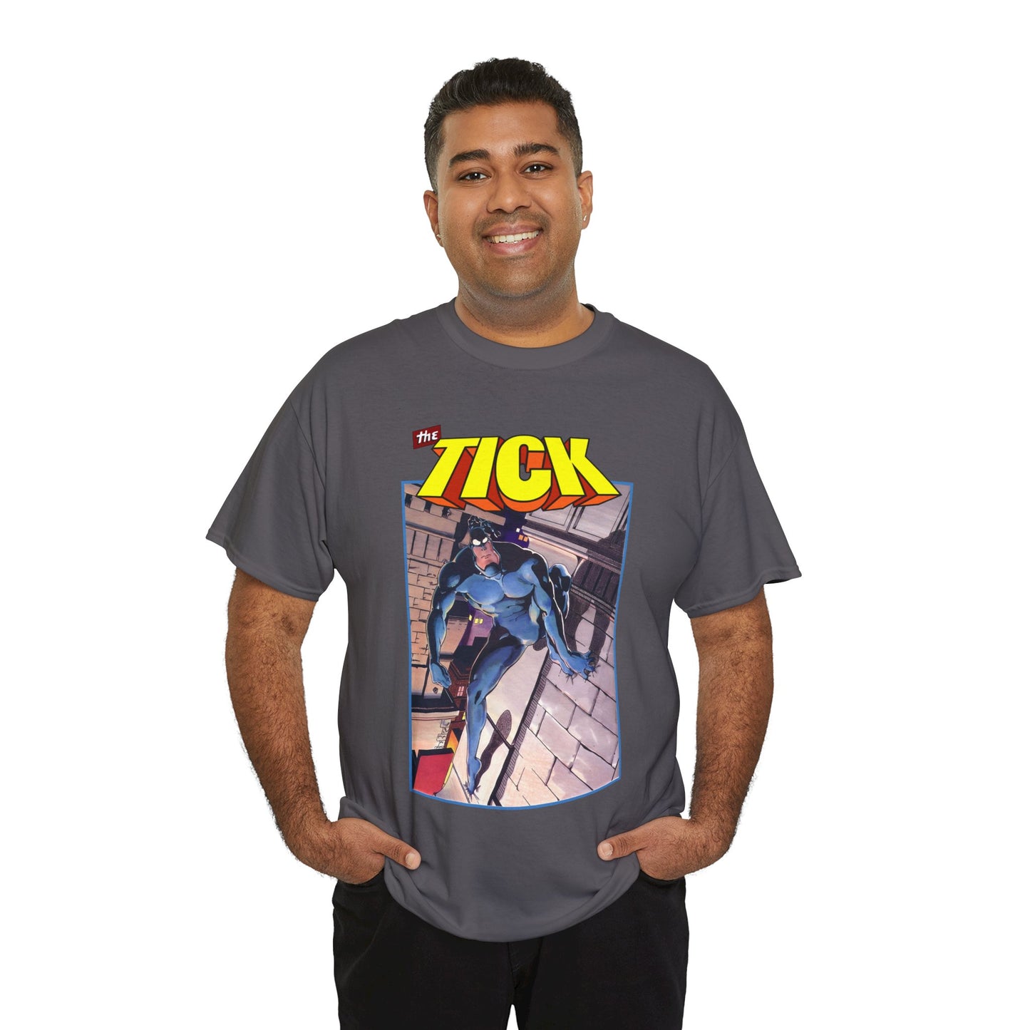 The Tick T-Shirt - Ben Edlund Creation - Popular 1980s Superhero