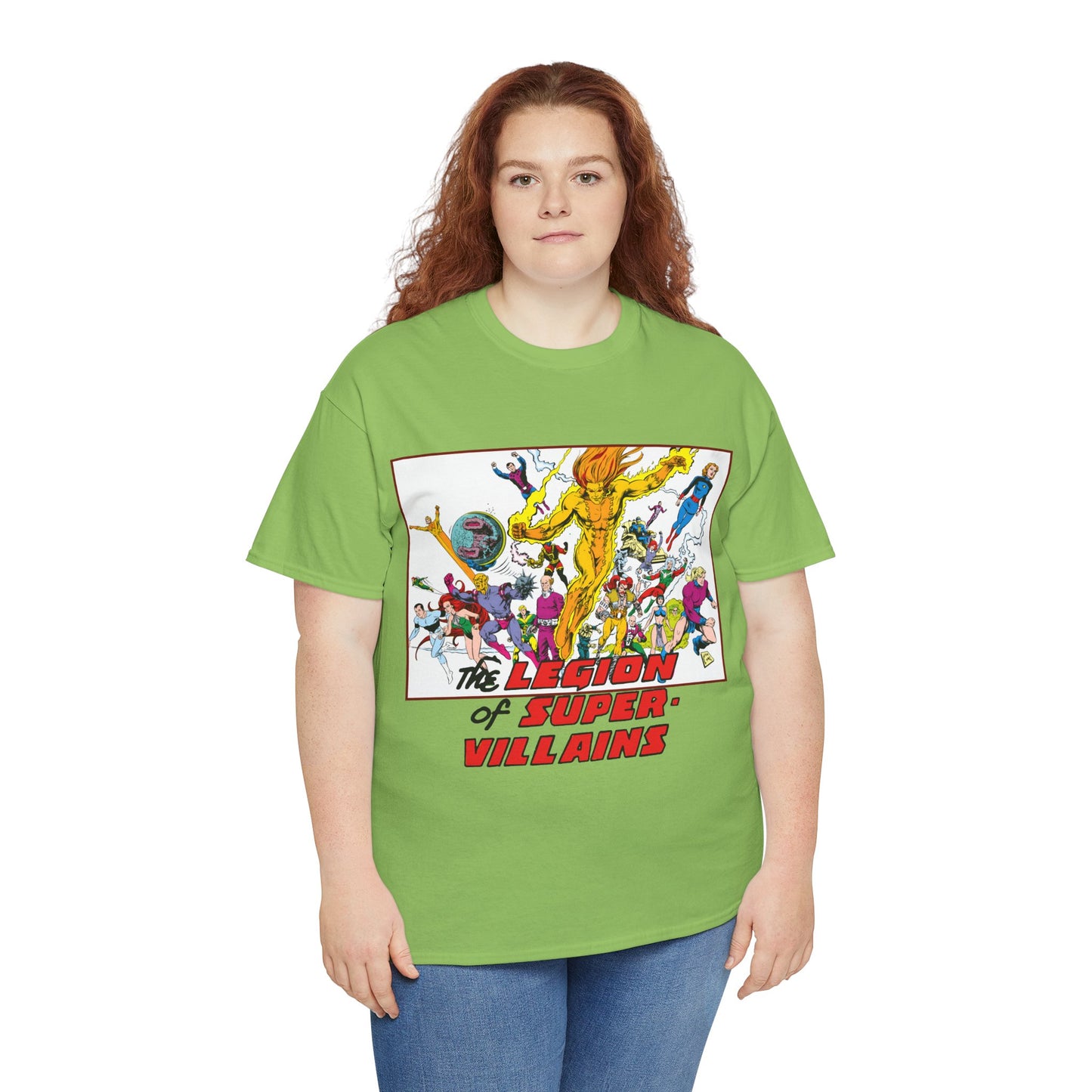 Legion of Super-Villains T-Shirt - Steve Lightle Art - LOSH, Legion of Super-Heroes Foes - Saturn Queen, Tyr, Lightning Lord, Spider Girl, Cosmic King, Nemesis Kid - DC Comics