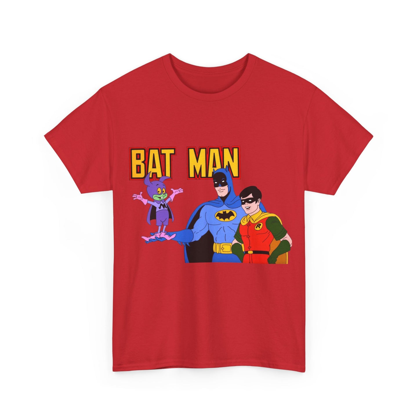 Batman, Robin & Bat-Mite T-Shirt - The New Adventures of Batman - 1970s Filmation DC Cartoon Series - Animated Dark Knight Detective