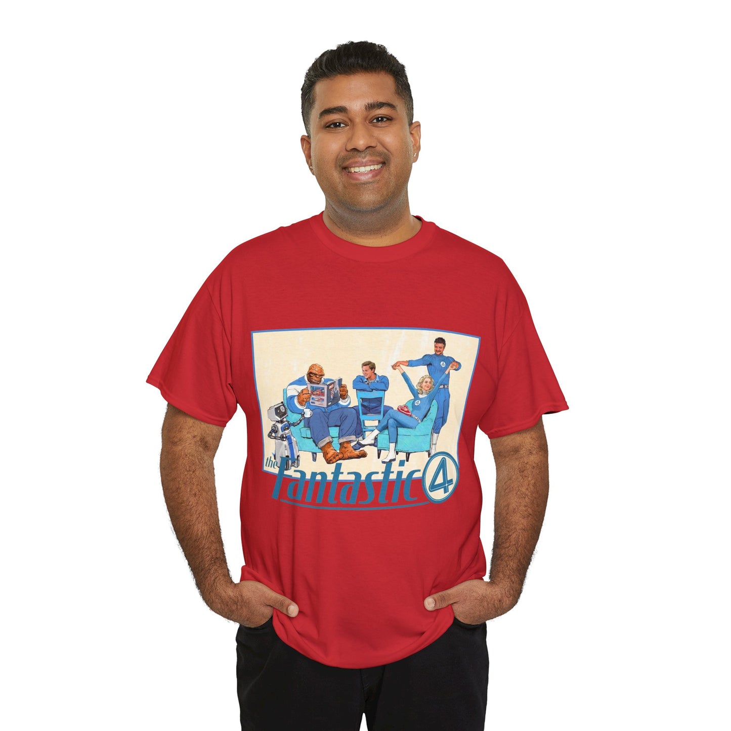 Fantastic Four T-Shirt - 2025 MCU Movie - Reed Richards, Invisible Woman, Thing, Human Torch - Marvel Comics Characters