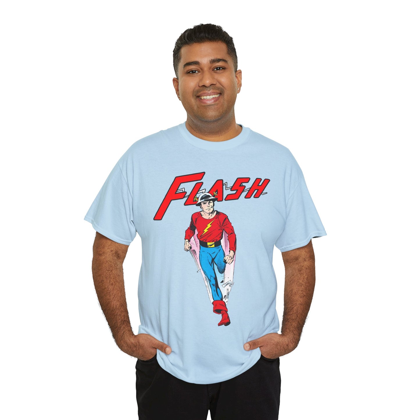 Golden Age Flash T-Shirt - John Byrne Art - Justice Society/JSA Member - Jay Garrick - Speedster