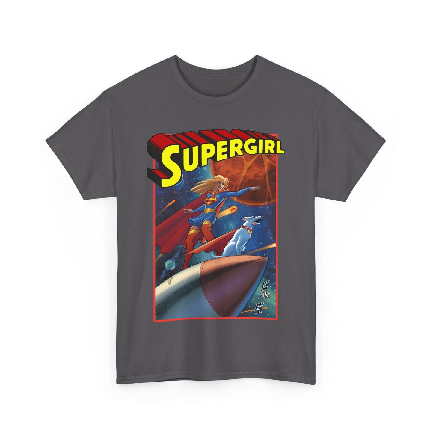 Supergirl & Krypto T-Shirt - Amanda Conner Art - Kara from Krypton - Superman's Pet Superdog - DC Comics
