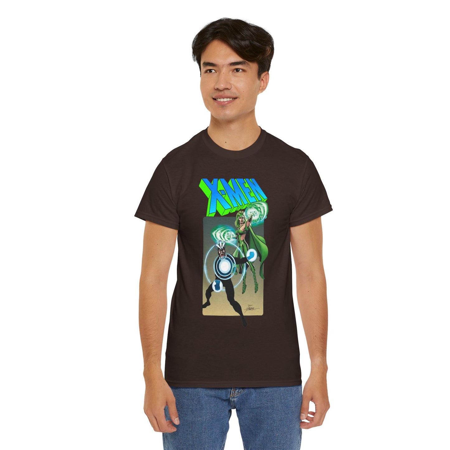 Havok & Polaris T-Shirt - George Perez Art - Uncanny X-Men Members - Marvel Comics Mutants