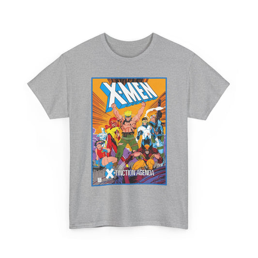 Uncanny X-Men T-Shirt - Jim Lee Art - Wolverine, Cyclops, Jean Grey, Cable, Iceman, Havok, Jubilee - X-Tinction Agenda - Marvel Comics