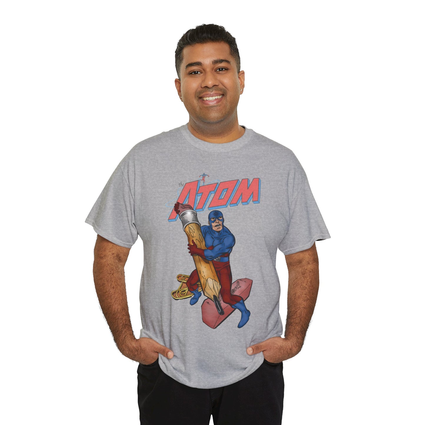 Atom T-Shirt - John Byrne Art - Ray Palmer, Justice League Member - Professor at Ivy University - DC Comics
