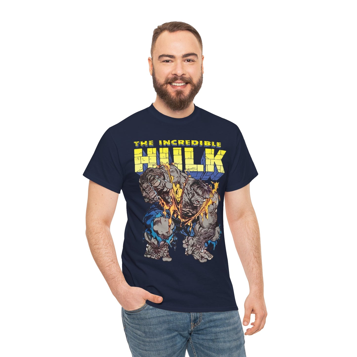 Incredible Hulk T-Shirt - Todd McFarlane Art - Marvel Comics - Grey Hulk, Bruce Banner