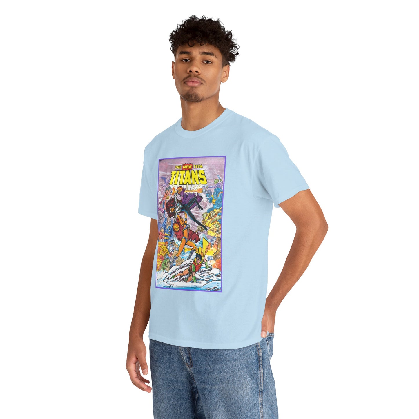 New Teen Titans T-Shirt - George Perez Art - Starfire Vs Blackfire - Omega Man - Annual #1 Cover - DC Comics