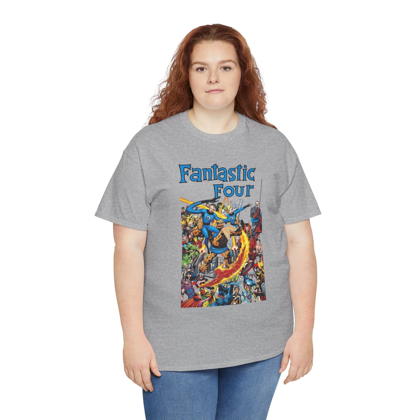 Fantastic Four T-Shirt - Classic John Byrne Art - Popular Marvel Comics Characters - Human Torch, The Thing, Invisible Woman, Reed Richards - 2025 MCU Movie