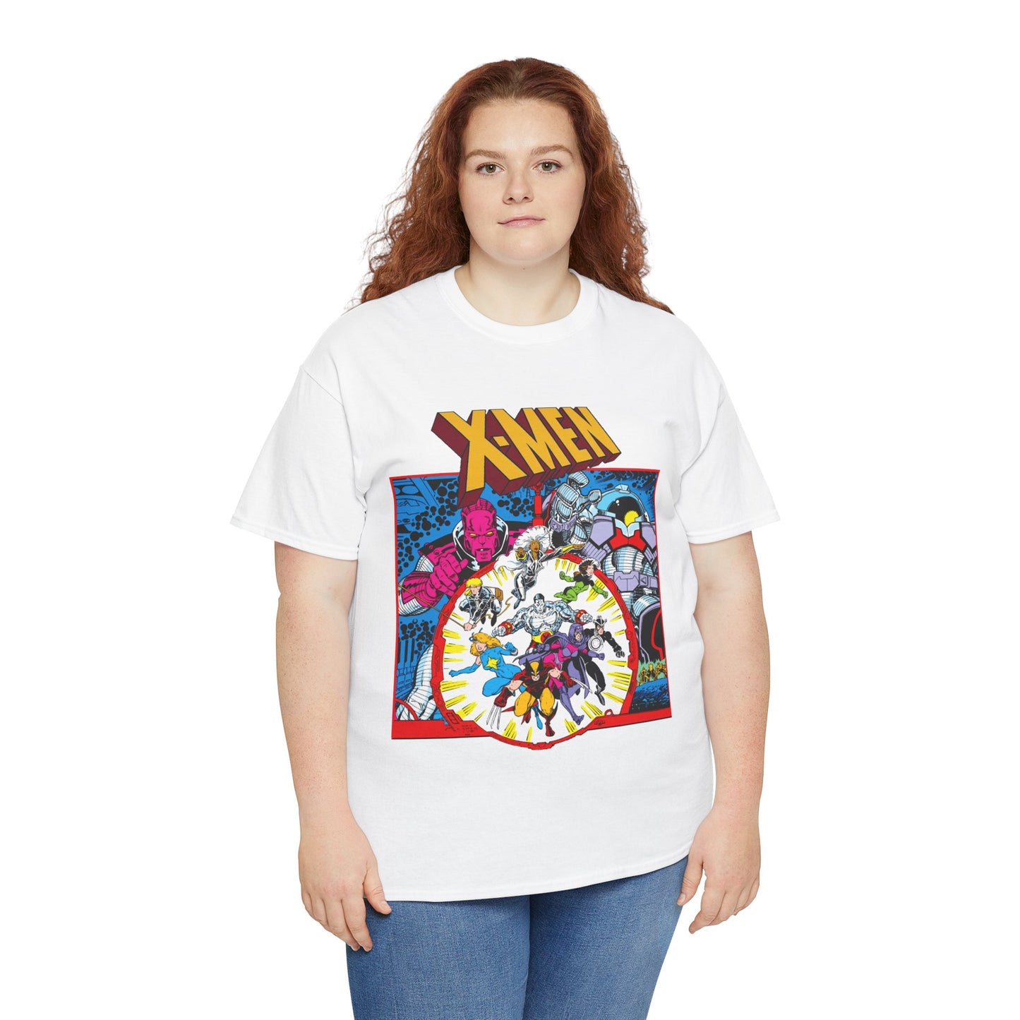 Uncanny X-Men T-Shirt - Arthur Adams Art - Wolverine, Havok, Rogue, Colossus, Psylocke, Longshot, Storm, Dazzler - High Evolutionary - Marvel Comics