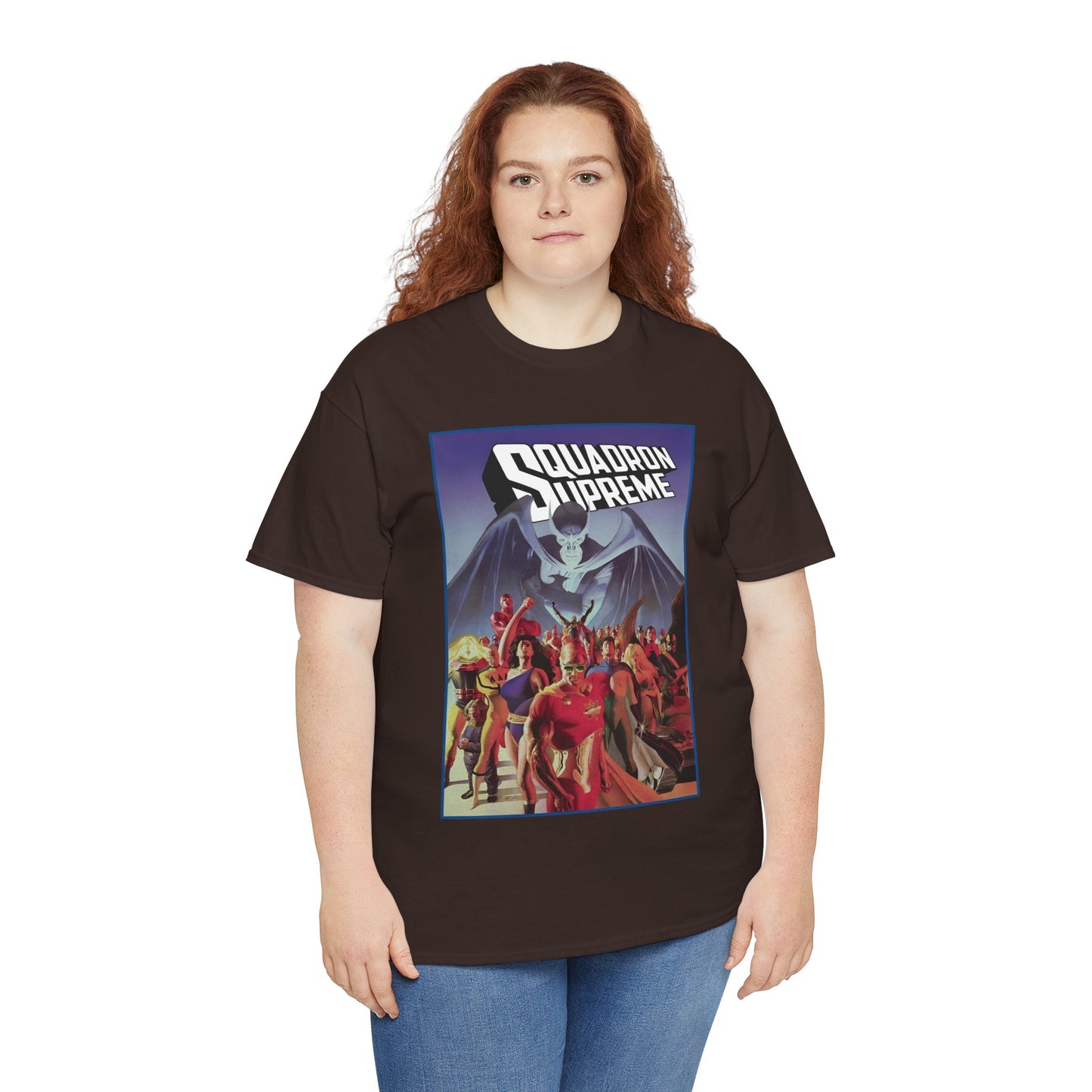 Squadron Supreme T-Shirt - Alex Ross Art - Hyperion, Nighthawk, Power Princess, Doctor Spectrum, Whizzer - Justice League Pastiches - Marvel Comics