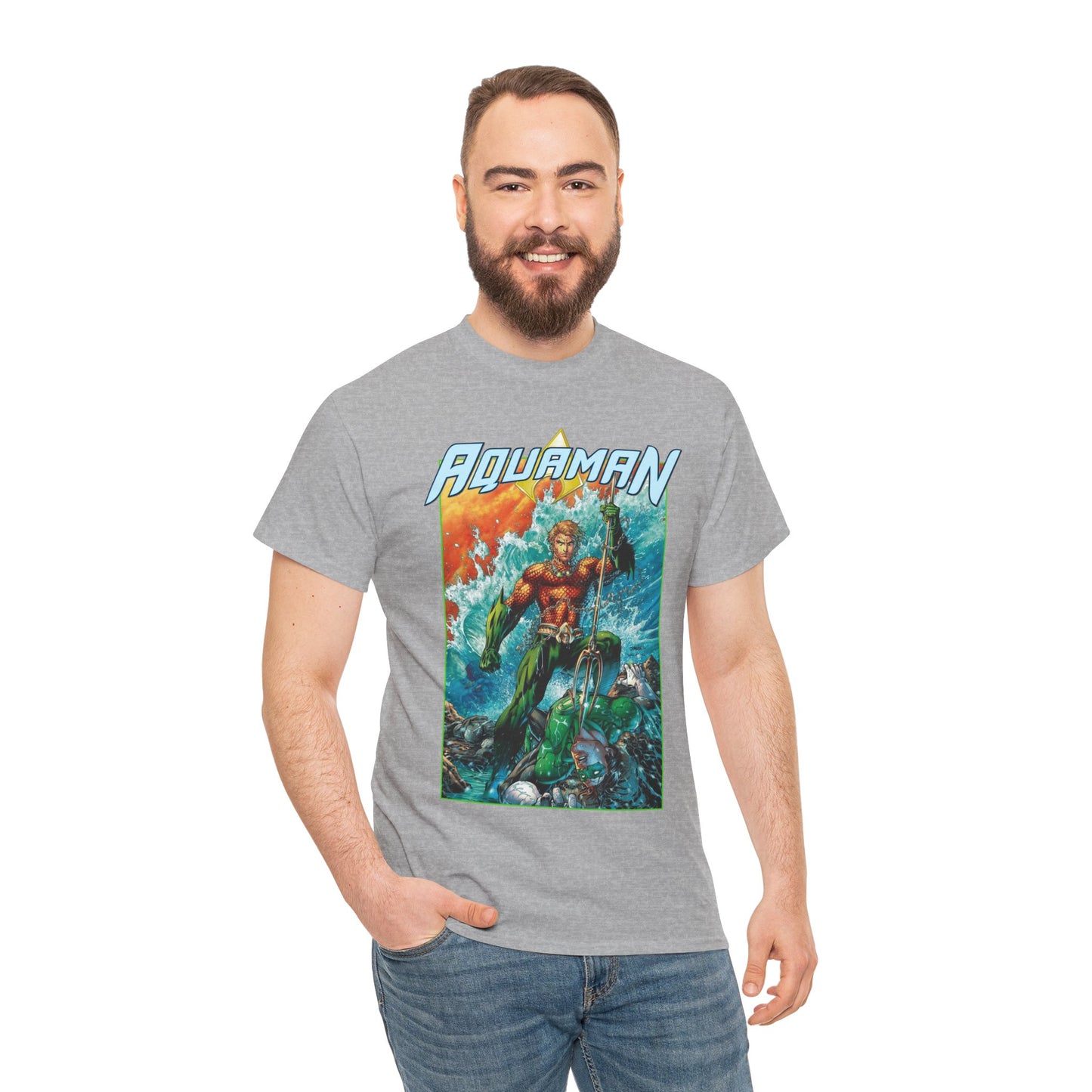 Aquaman T-Shirt - Jim Lee Art - DC New 52 - Arthur Curry, King of Atlantis - DC Comics