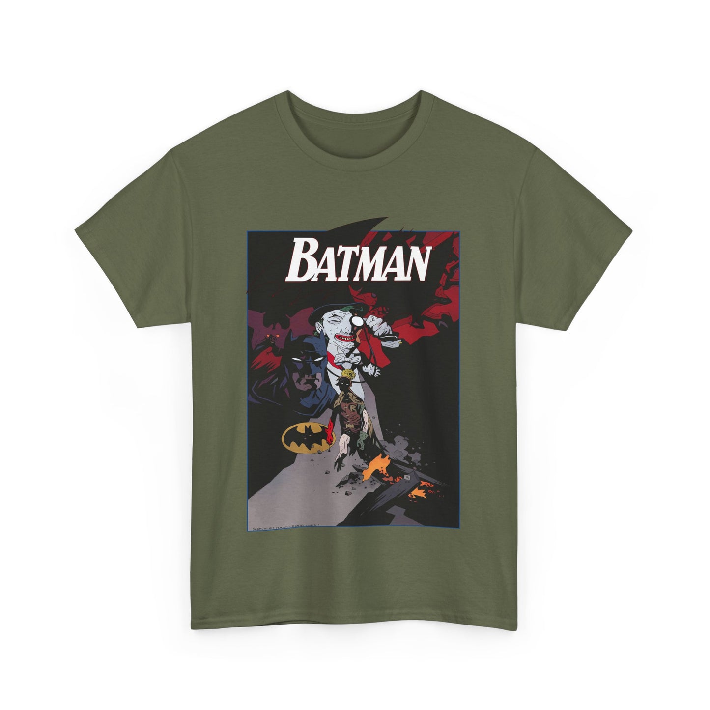 Batman T-Shirt - Mike Mignola Art - Death in the Family Storyline - Joker & Robin (Jason Todd) - DC Comics