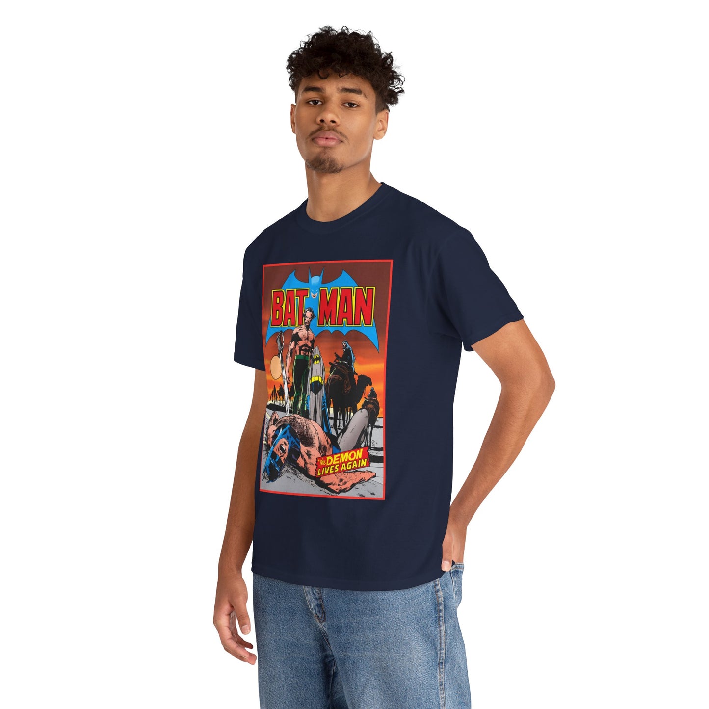Batman T-Shirt - Neal Adams Art - R'as Al Ghul - Demon Lives Again - DC Comics - Dark Knight Detective