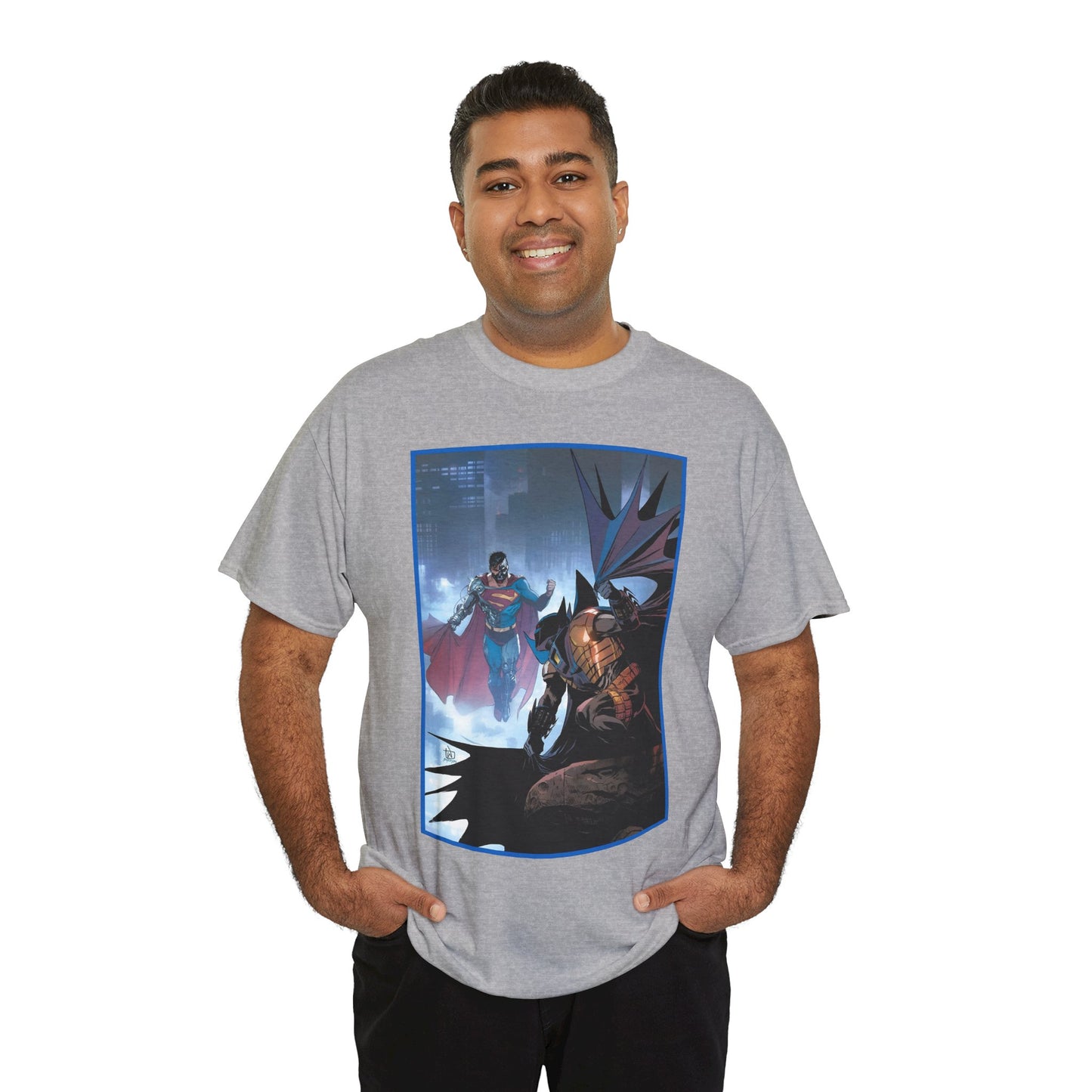 Cyborg Superman Vs Azrael Batman T-Shirt - Lee Weeks Art - Reign of the Superman, Knightfall - World's Finest Variant Cover Art - DC Comics
