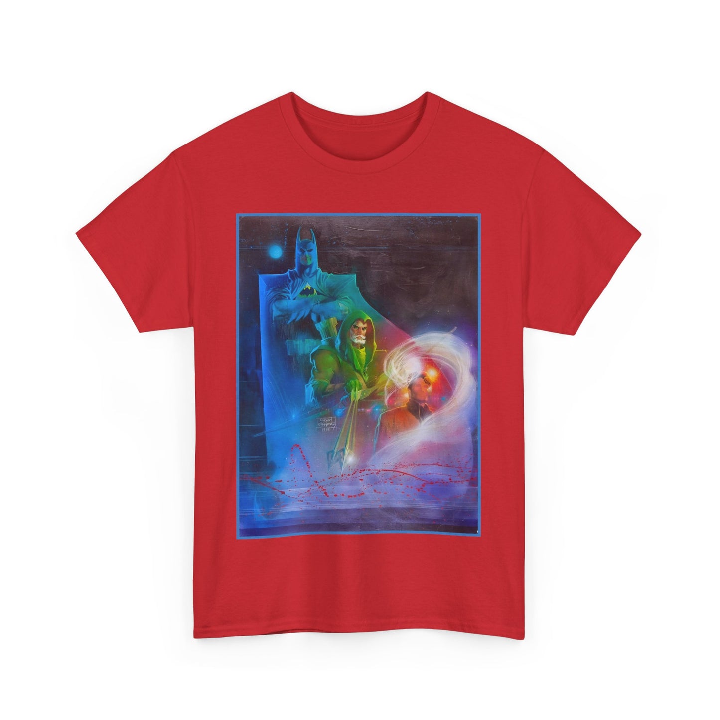 Batman, Green Arrow, Question T-Shirt - Denys Cowan & Bill Sienkiewicz Art - DC Comics - Gotham City