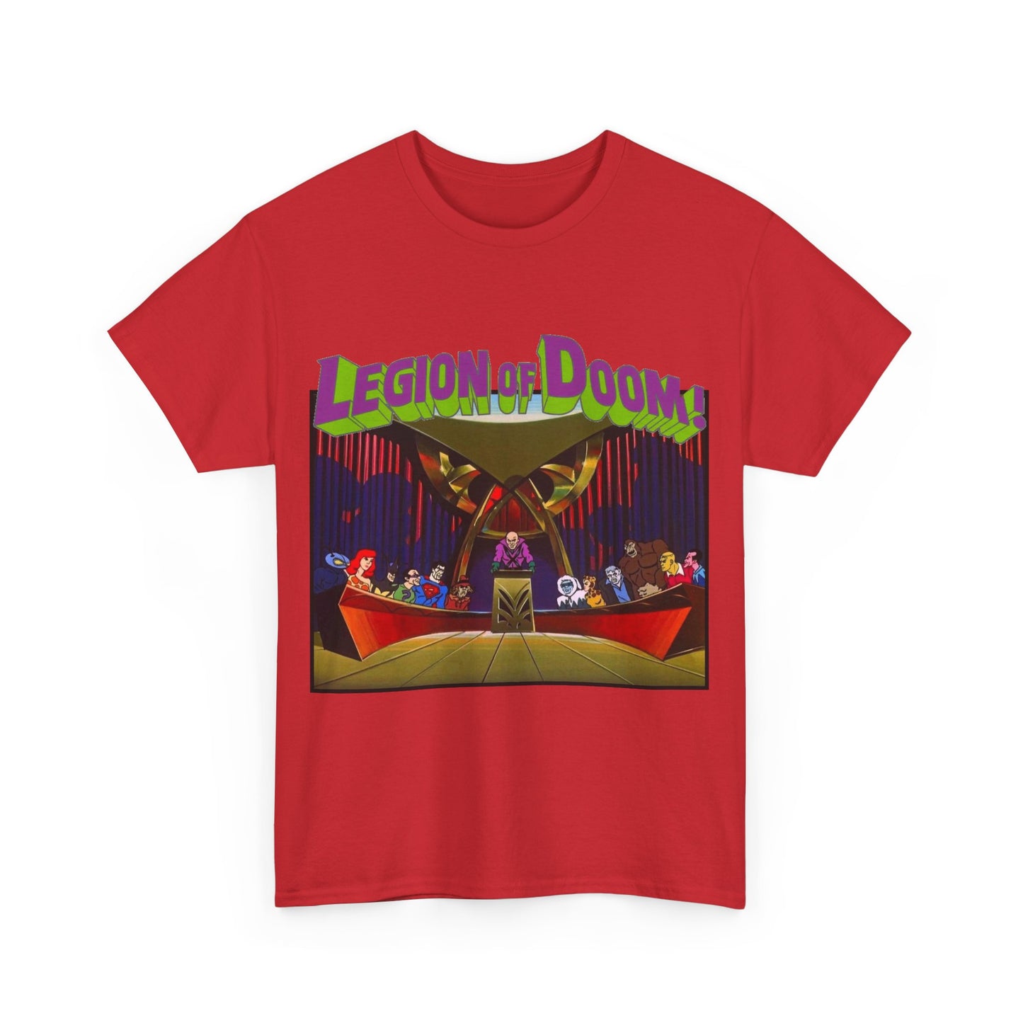 Legion of Doom T-Shirt - Super Friends Cartoon - Lex Luthor, Grodd, Brainiac, Giganta, Riddler, Bizarro, Scarecrow, Hanna-Barbera Animation