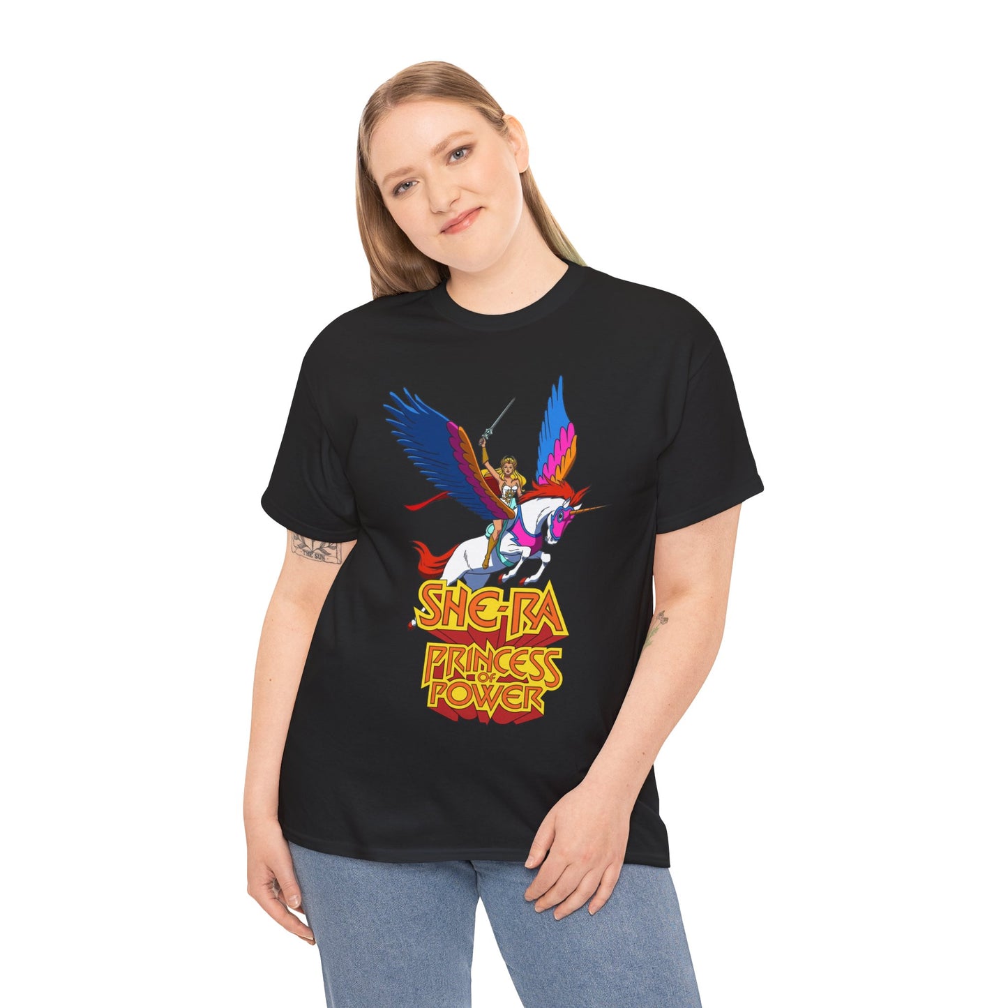 She-Ra & Swiftwind T-Shirt - Adora, Princess of Power, POP - Beloved Filmation Cartoon from the 1980s - He-Man Connection - Etheria - Fighting Hordak and the Evil Horde
