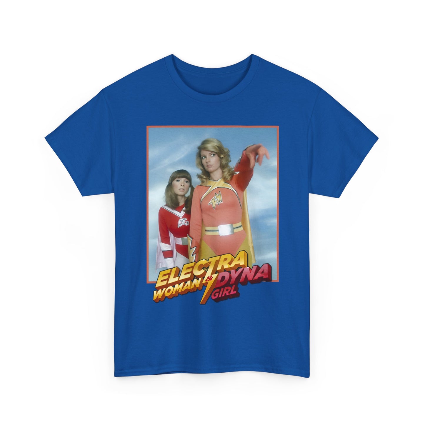 Electra Woman & Dyna Girl T-Shirt - Popular Krofft Supershow Characters from the 1970s - Deidre Hall & Judy Strangis