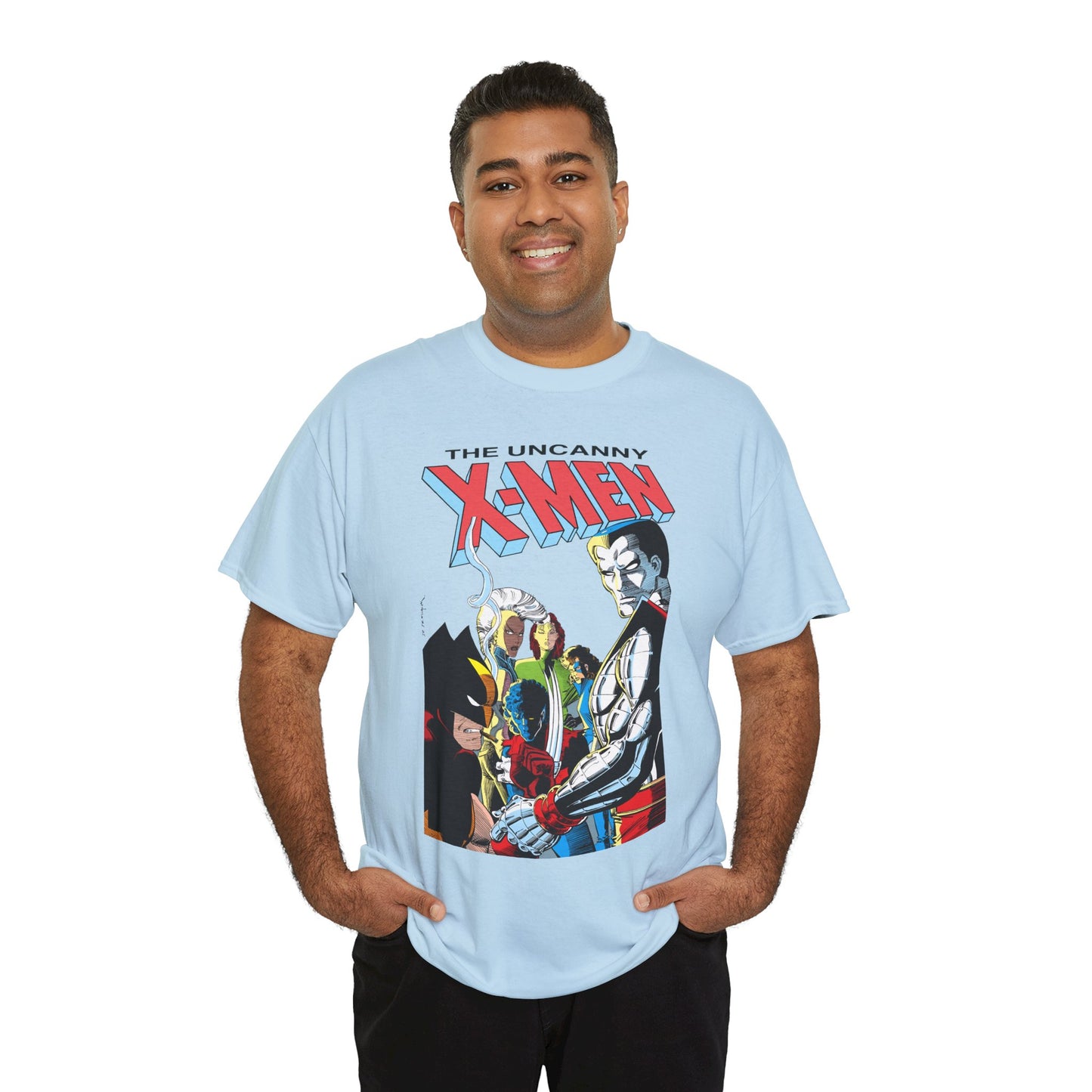 Uncanny X-Men T-Shirt - John Romita Jr Art - Storm, Wolverine, Rogue, Nightcrawler, Colossus, Shadowcat - Mutant Massacre - Marvel Comics