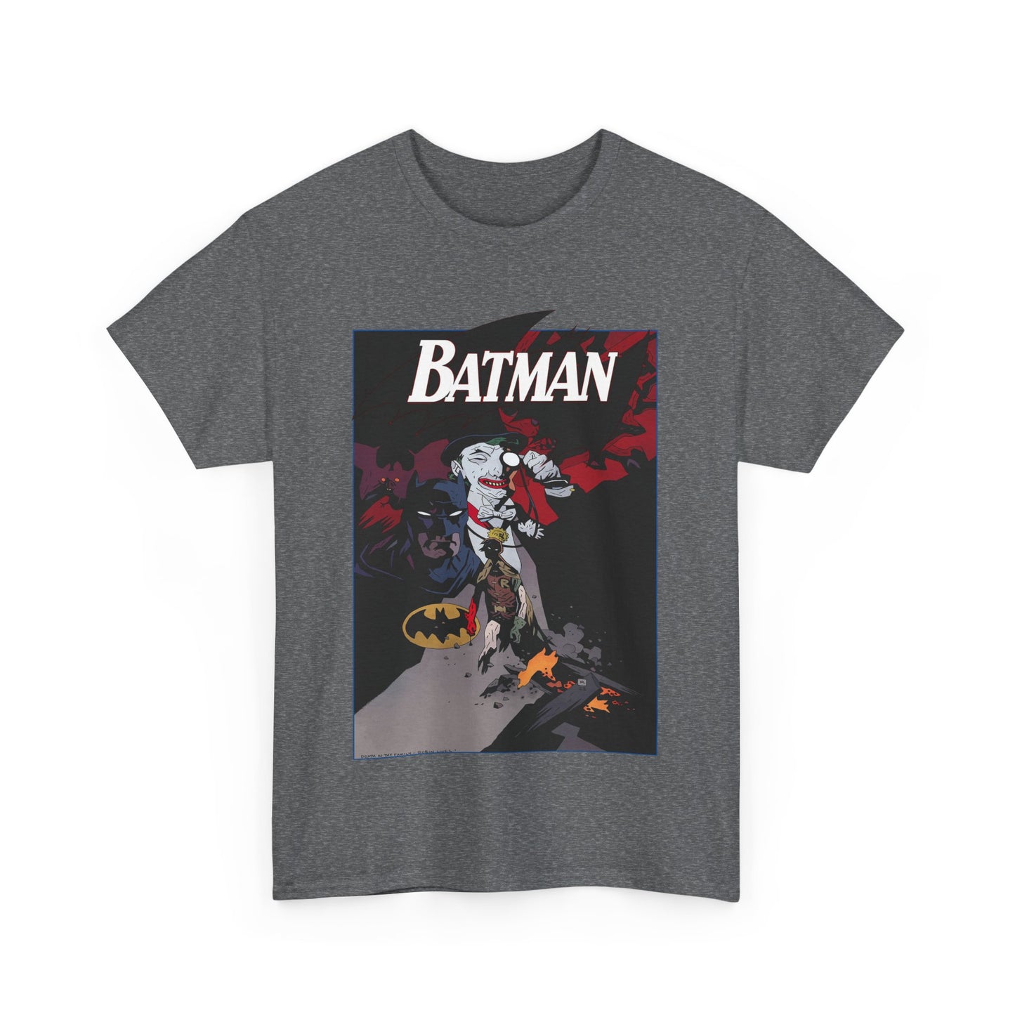 Batman T-Shirt - Mike Mignola Art - Death in the Family Storyline - Joker & Robin (Jason Todd) - DC Comics
