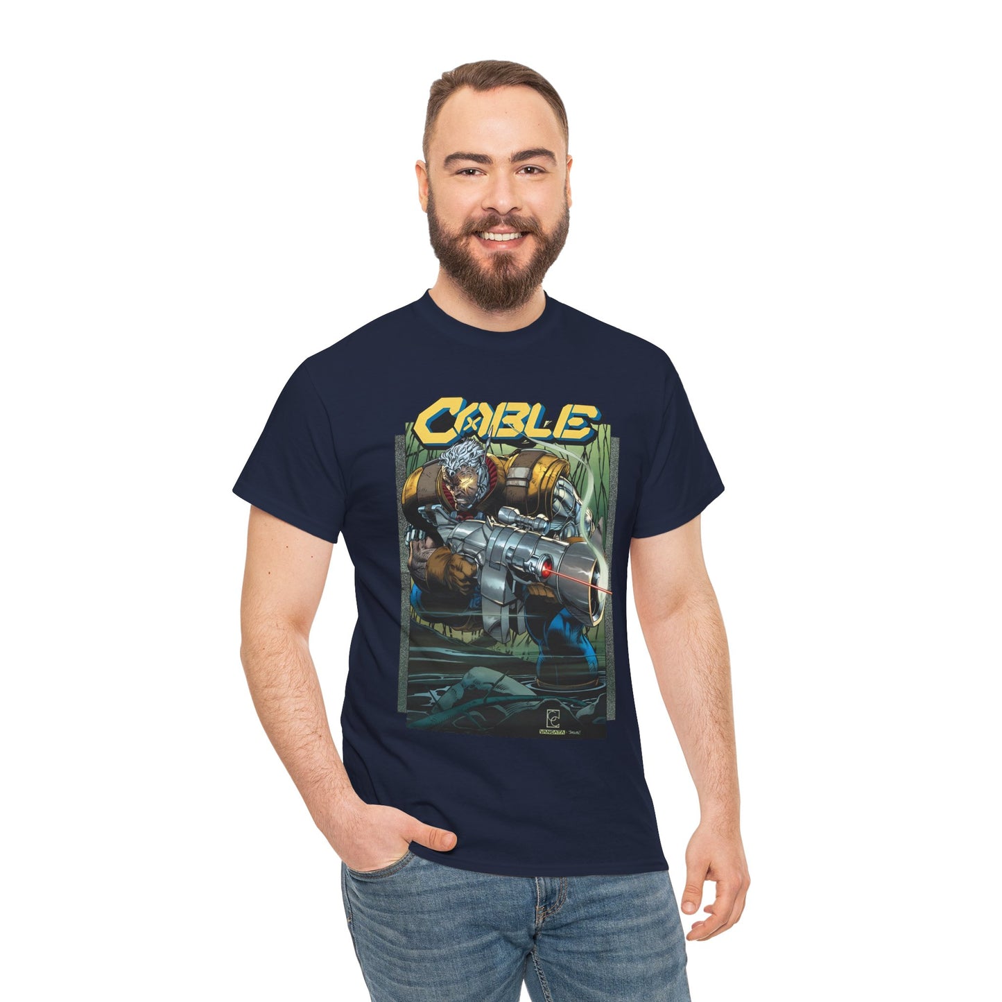 Cable T-Shirt - Greg Capullo Art - X-Force Leader, Mutant Fighter - Nathan Summers - Marvel Comics
