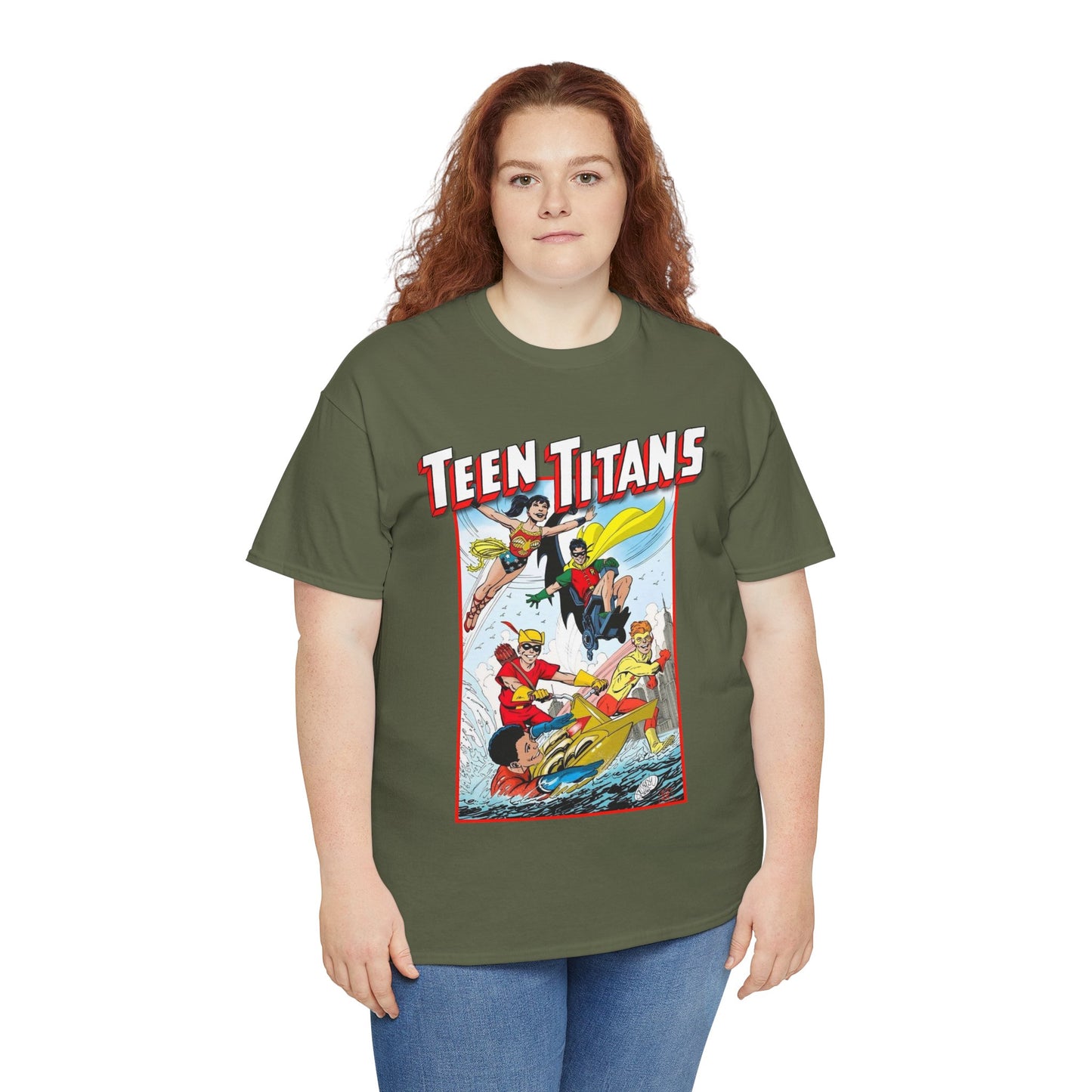 Teen Titans T-Shirt - John Byrne Art - Robin, Wonder Girl, Kid Flash, Speedy, Aqualad - DC Comics