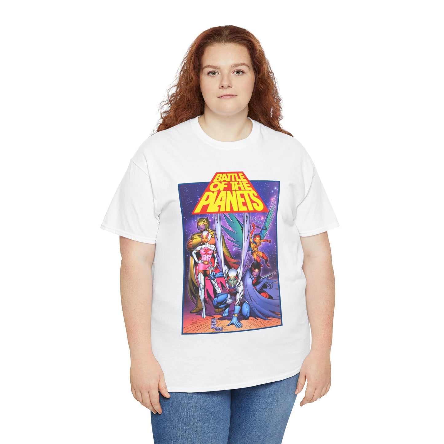 Battle of the Planets T-Shirt - Marc Silvestri Art - G-Force - Popular Gatchaman Cartoon - Mark, Jason, Princess, Keyop, and Tiny