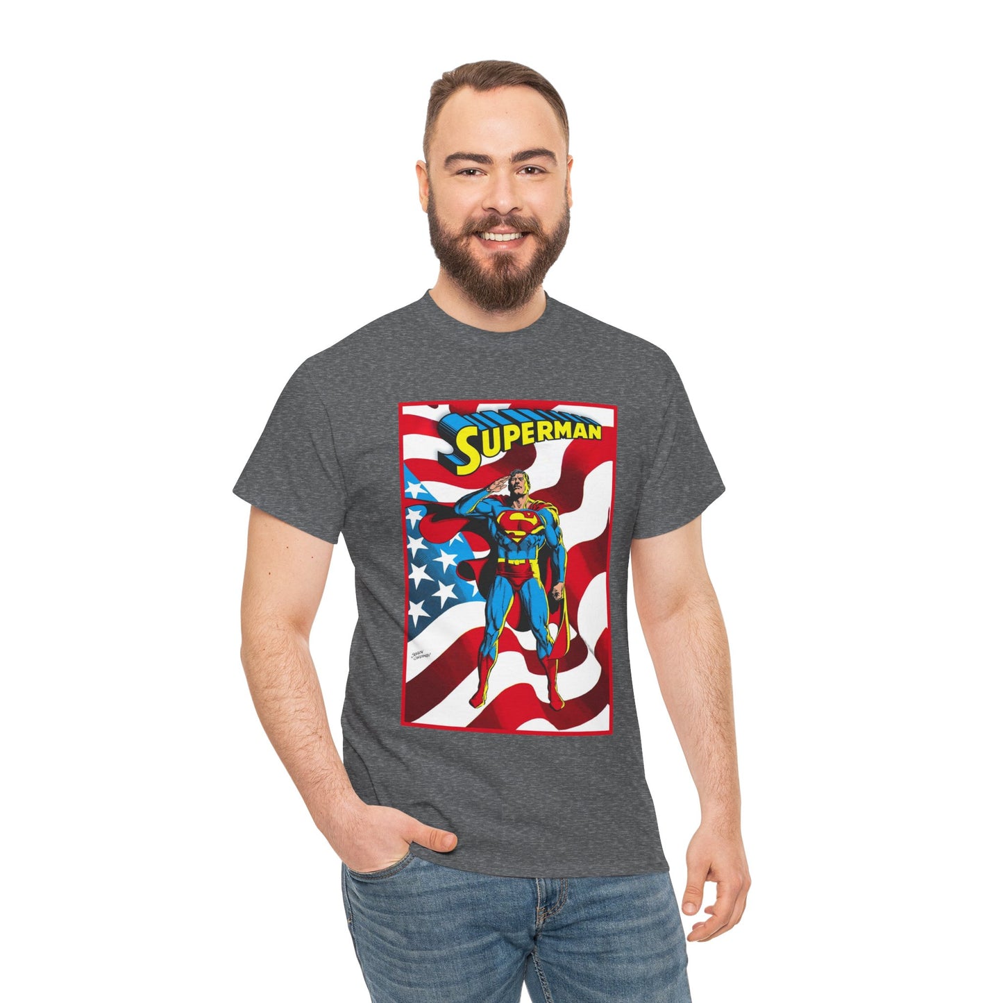 Superman T-Shirt - Jerry Ordway Art - Man of Steel, Metropolis - DC Comics