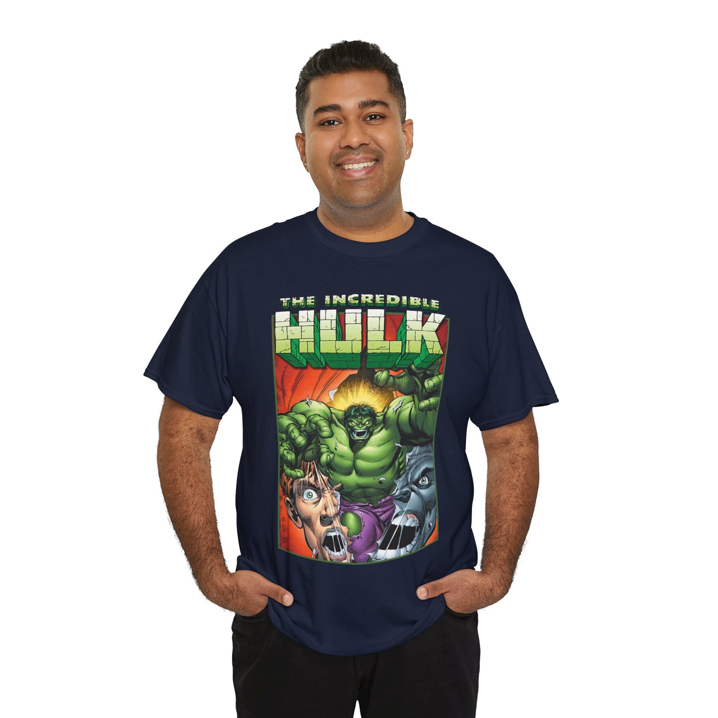 Incredible Hulk T-Shirt - Dale Keown Art - Bruce Banner Psyche - Peter David Story - 1990s Art - Marvel Comics