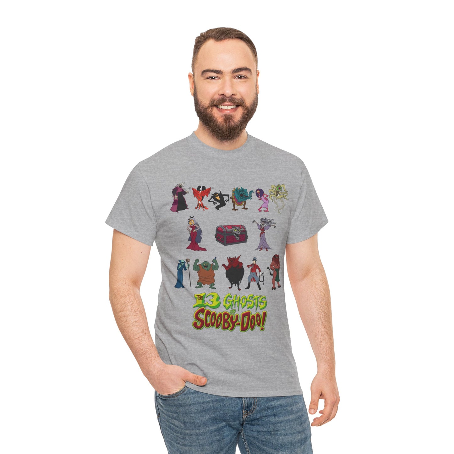 13 Ghosts of Scooby-Doo T-Shirt - Hanna-Barbera Saturday Morning Cartoon - Chest of Demons - Maldor, Queen Morbidia, Reflector Specter