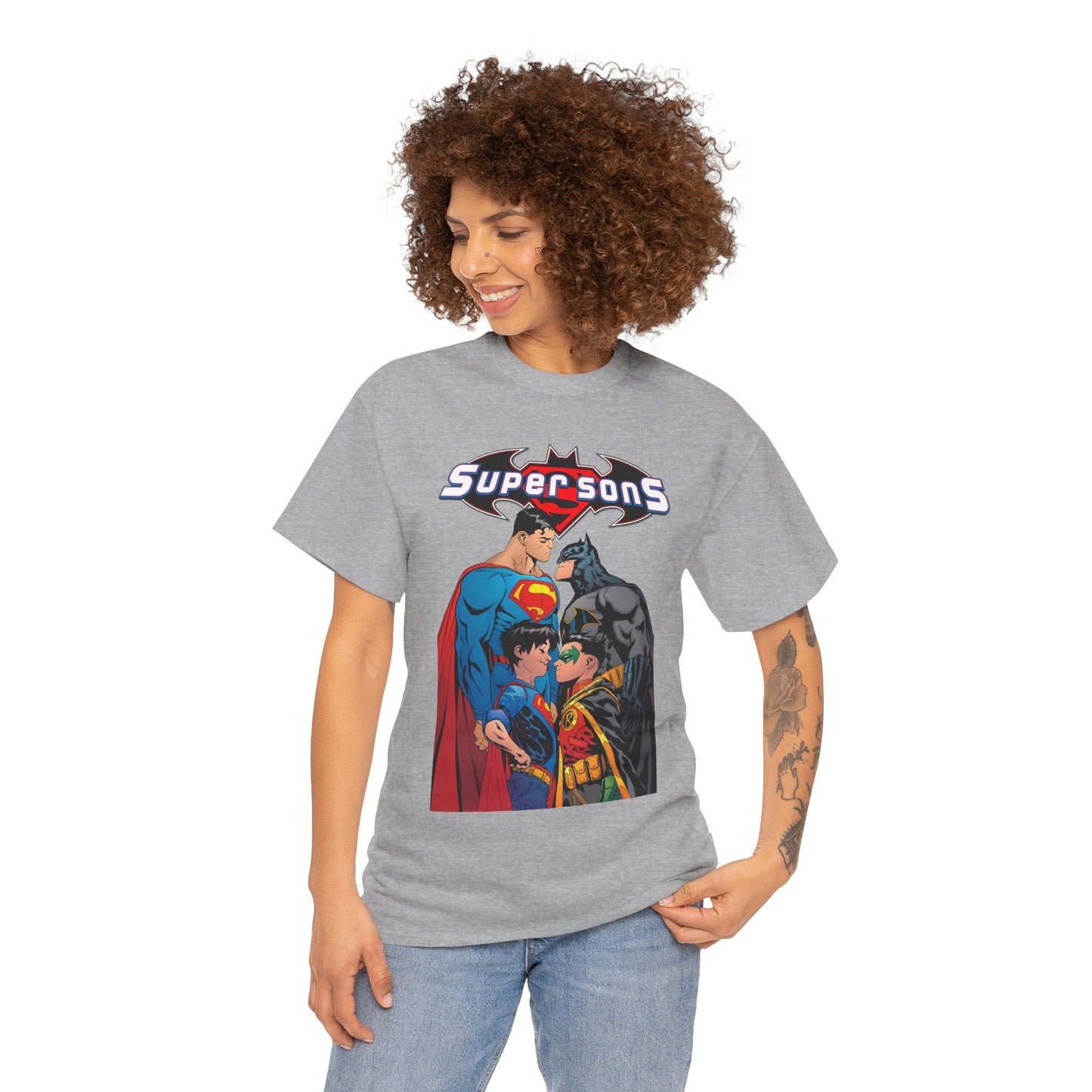 Super Sons T-Shirt - Jorge Jimenez Art - Superman, Batman, Jon Kent, Damian Wayne - DC Comics - Sons of Superman & Batman