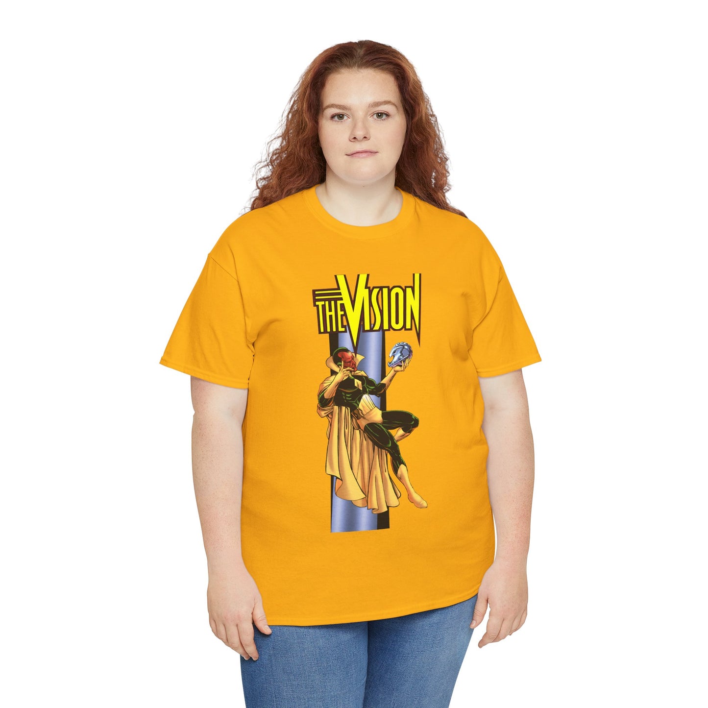 Vision T-Shirt - George Perez Art - Built by Ultron - Avengers Member - Marvel Comics