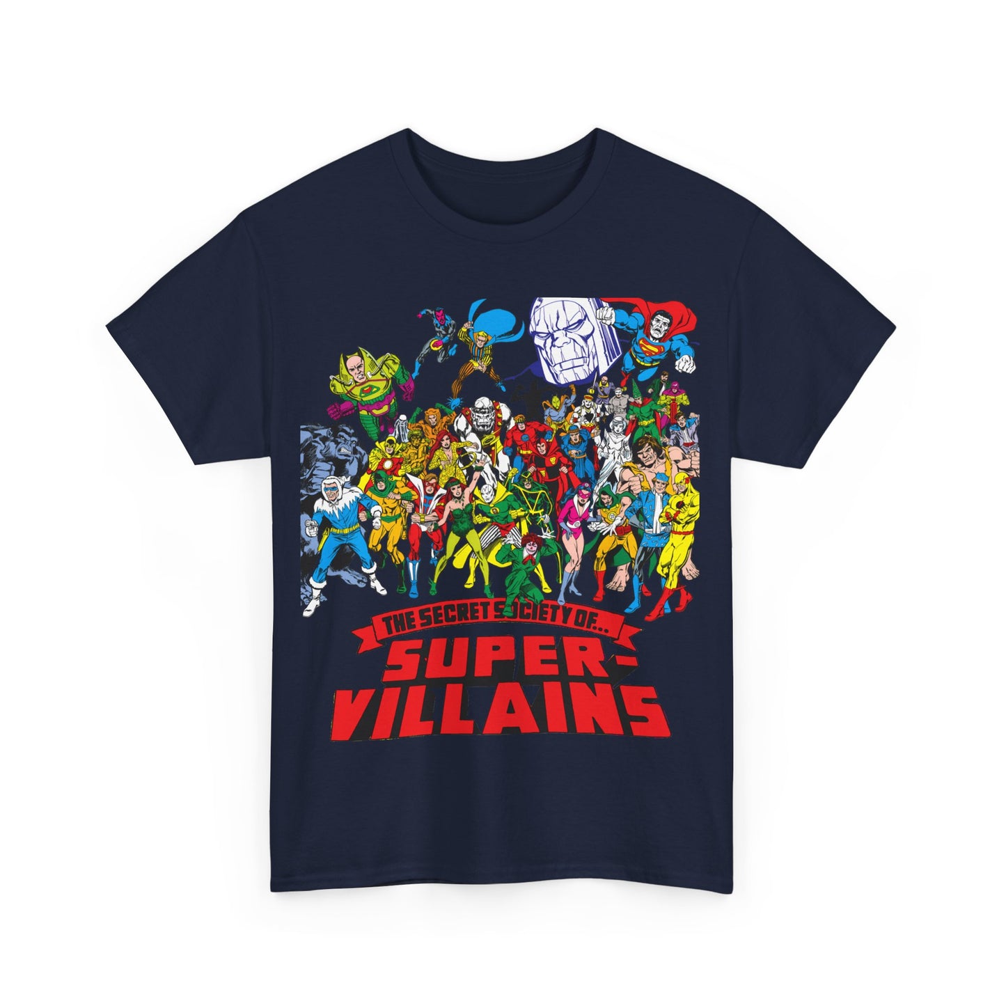 Secret Society of Super-Villains T-Shirt - DC Comics - SSOSV - Luthor, Grodd, Darkseid, Sinestro, Poison Ivy, Mirror Master