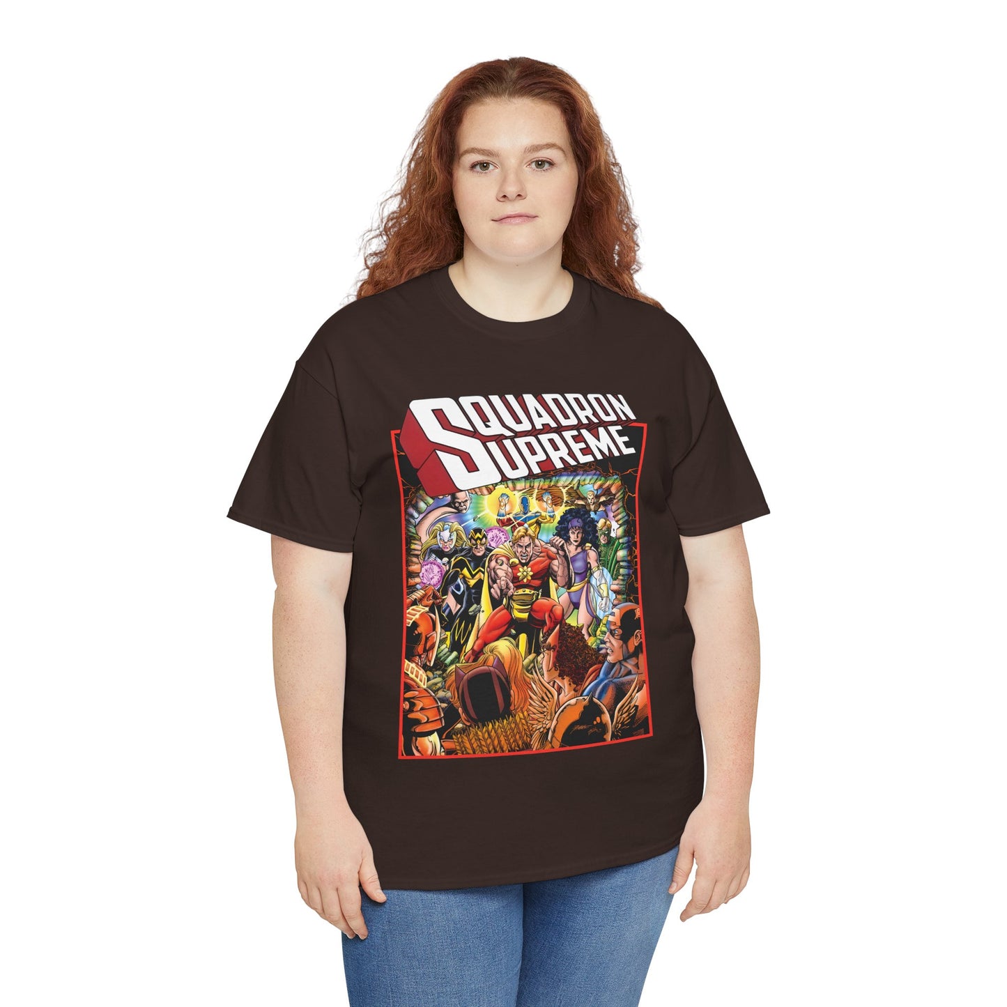Squadron Supreme T-Shirt - George Perez Art - Hyperion, Nighthawk, Doctor Spectrum, Power Princess, Whizzer - Marvel Comics