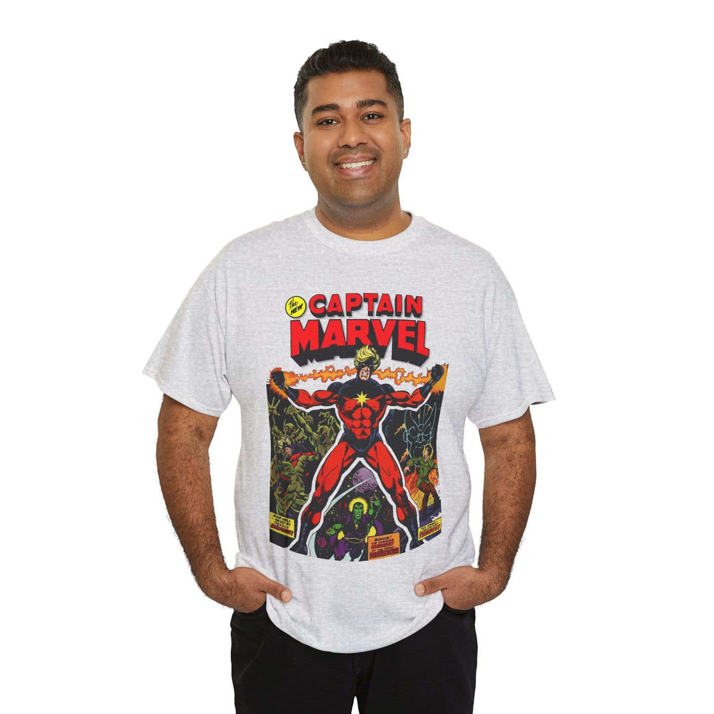 Captain Marvel T-Shirt - Jim Starlin Art - Thanos - Drax the Destroyer - Issue #32 Cover Art