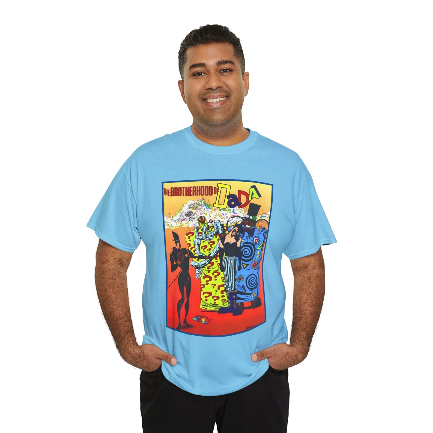 Brotherhood of Dada T-Shirt - Doom Patrol Foes - Mr Nobody, Quiz, Frenzy - DC Comics, Vertigo Comics - Grant Morrison Stories