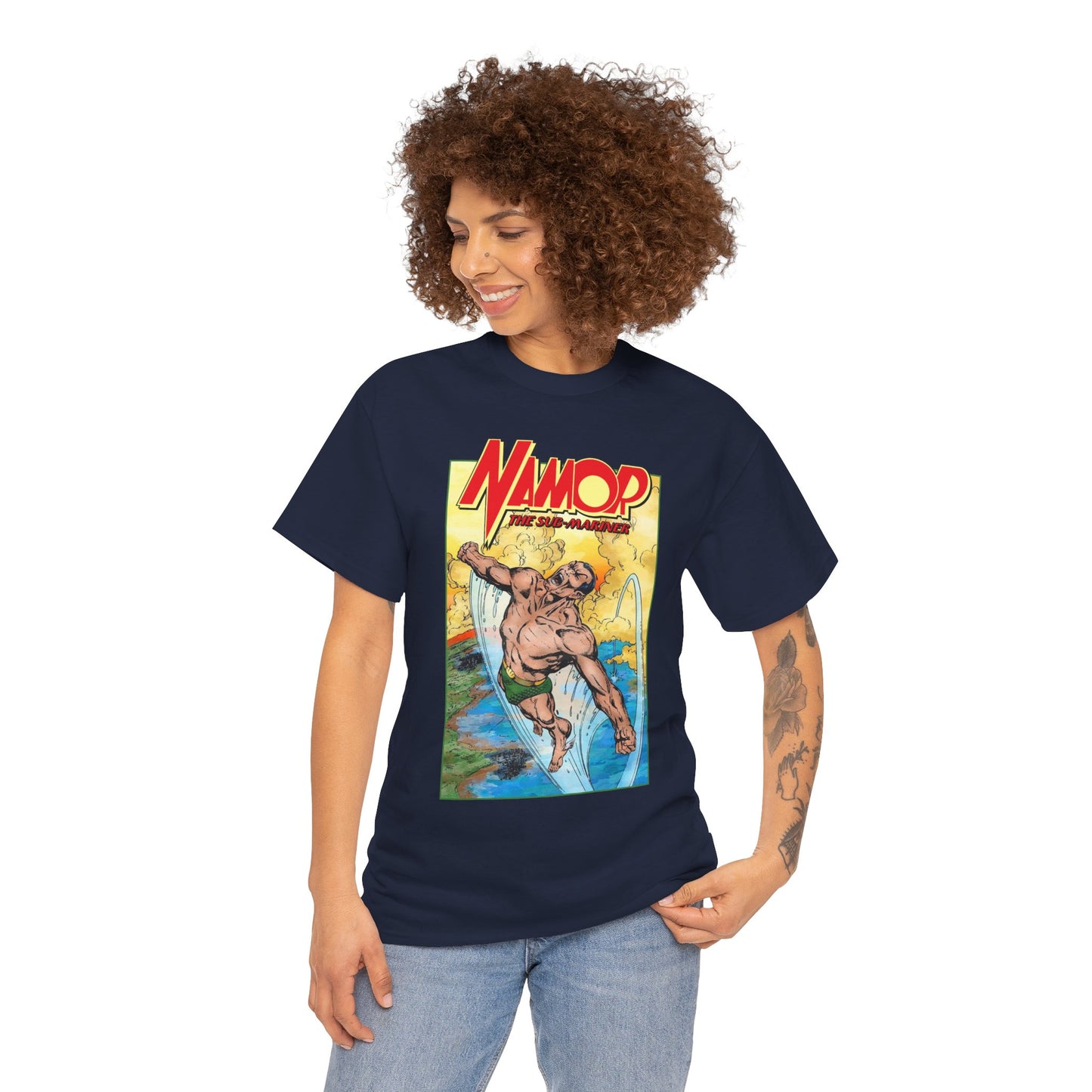 Namor T-Shirt - John Byrne Art - The Sub-Mariner - Marvel Comics 1980s Series - King of Atlantis