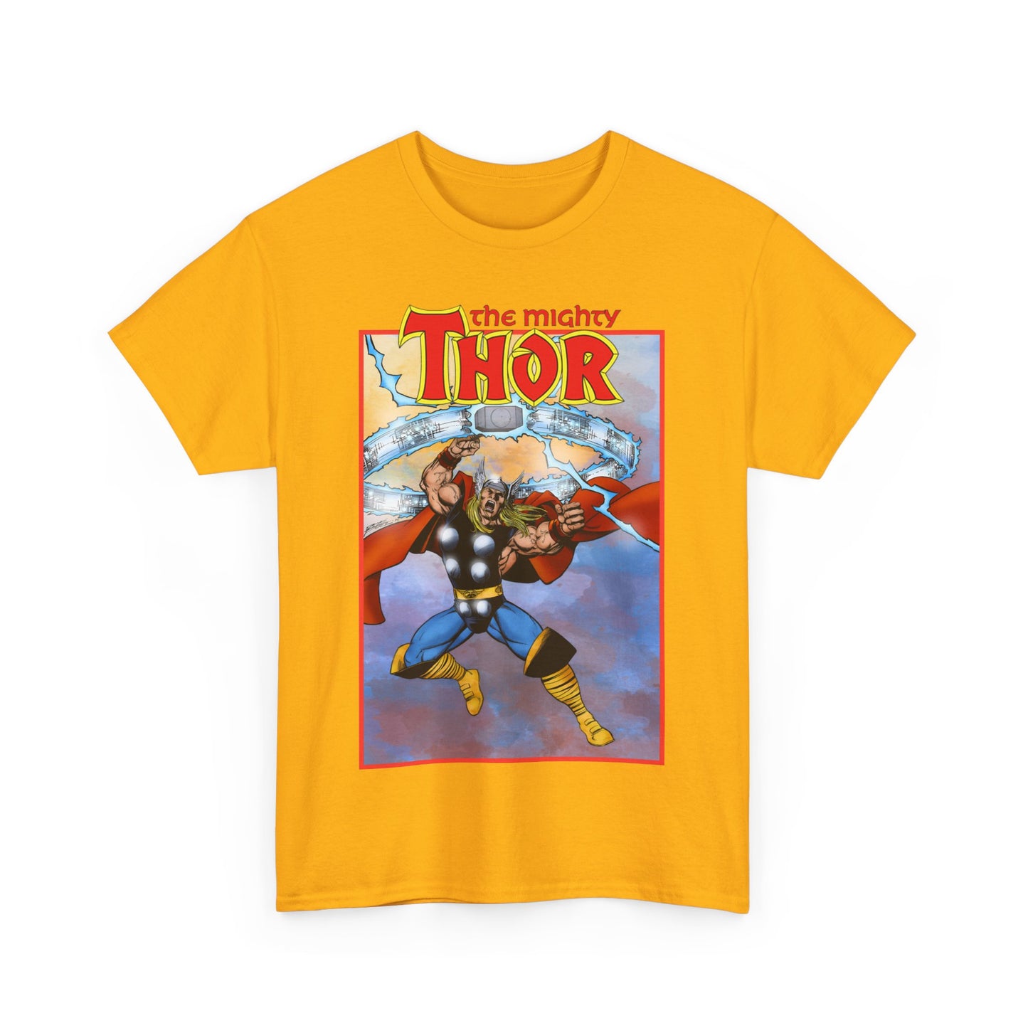 The Mighty Thor T-Shirt - George Perez Art - Mjolnir - Avengers Member - God of Thunder - Asgard Warrior - Marvel Comics