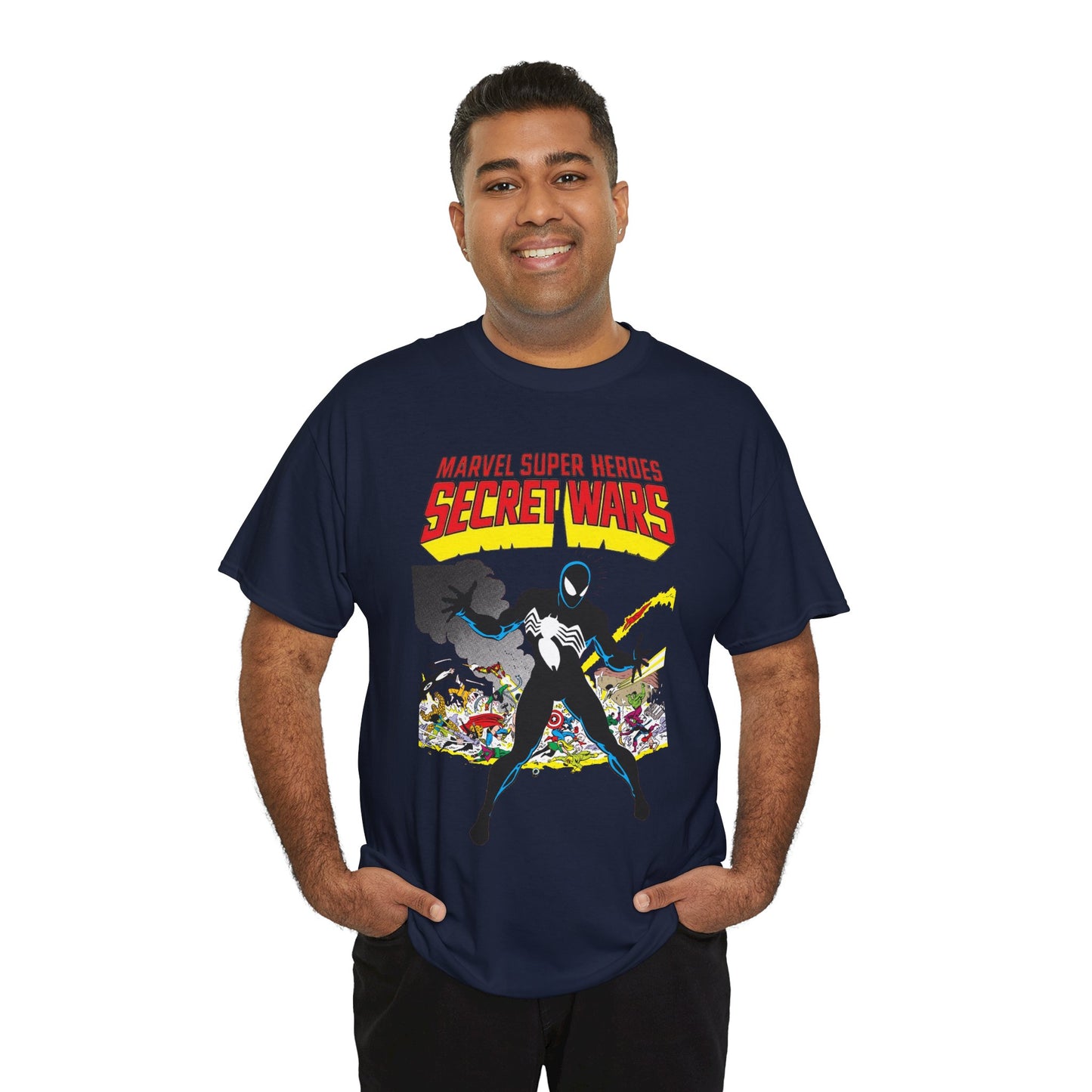 Secret Wars T-Shirt - Classic Marvel Comics Series - Alien Symbiote Spider-Man, 1st Appearance - Future Venom Story
