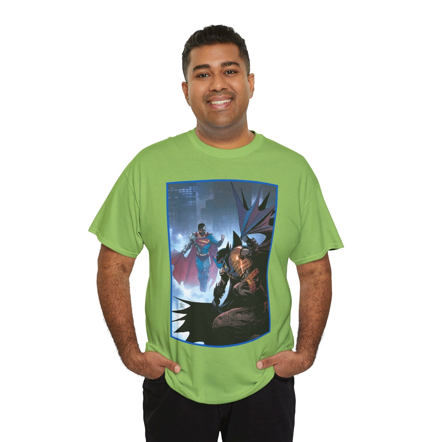 Cyborg Superman Vs Azrael Batman T-Shirt - Lee Weeks Art - Reign of the Superman, Knightfall - World's Finest Variant Cover Art - DC Comics