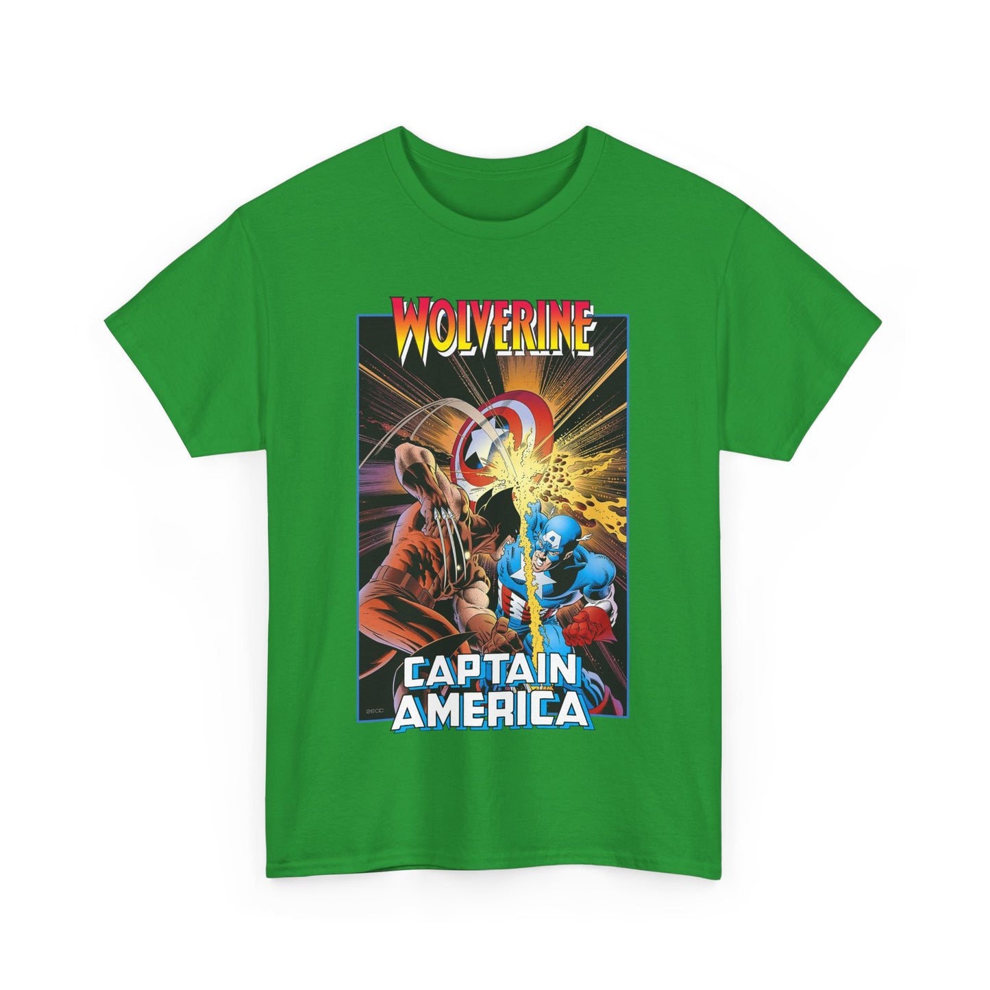 Wolverine Vs Captain America T-Shirt - Mike Zeck Classic Art - Marvel Comics