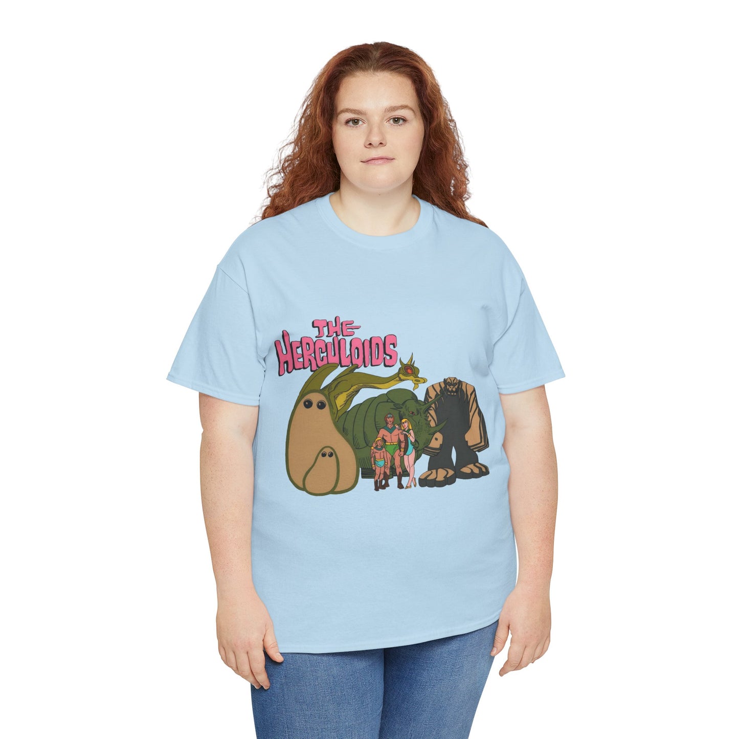 Herculoids T-Shirt - Popular 1960s Hanna-Barbera Cartoon - Zandor, Tara, Dorno, Gloop & Gleep - Amzot - Alex Toth Designs