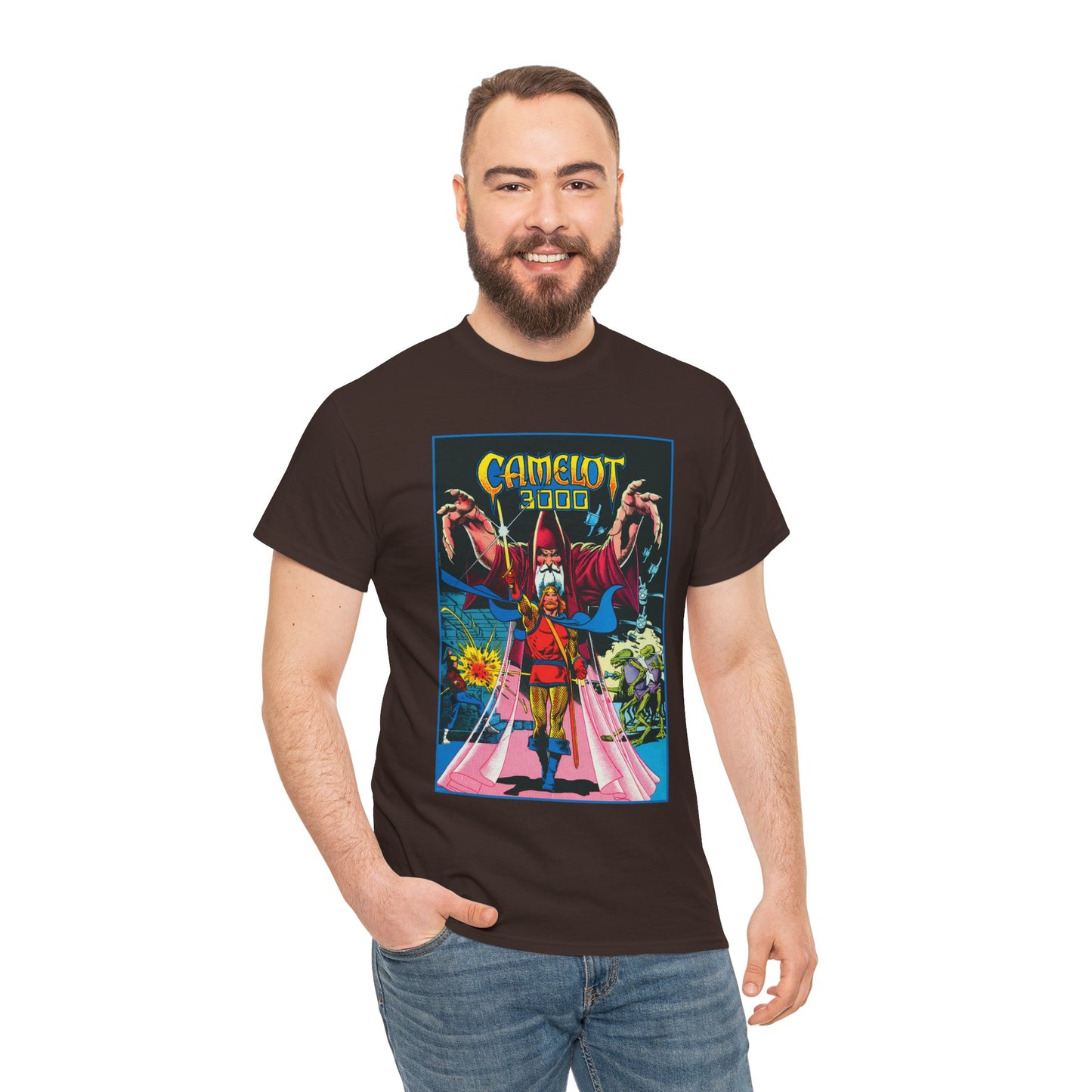 Camelot 3000 T-Shirt - Brian Bolland Art - DC Comics - King Charles, Merlyn - 1980s Sci-Fi Mini-Series