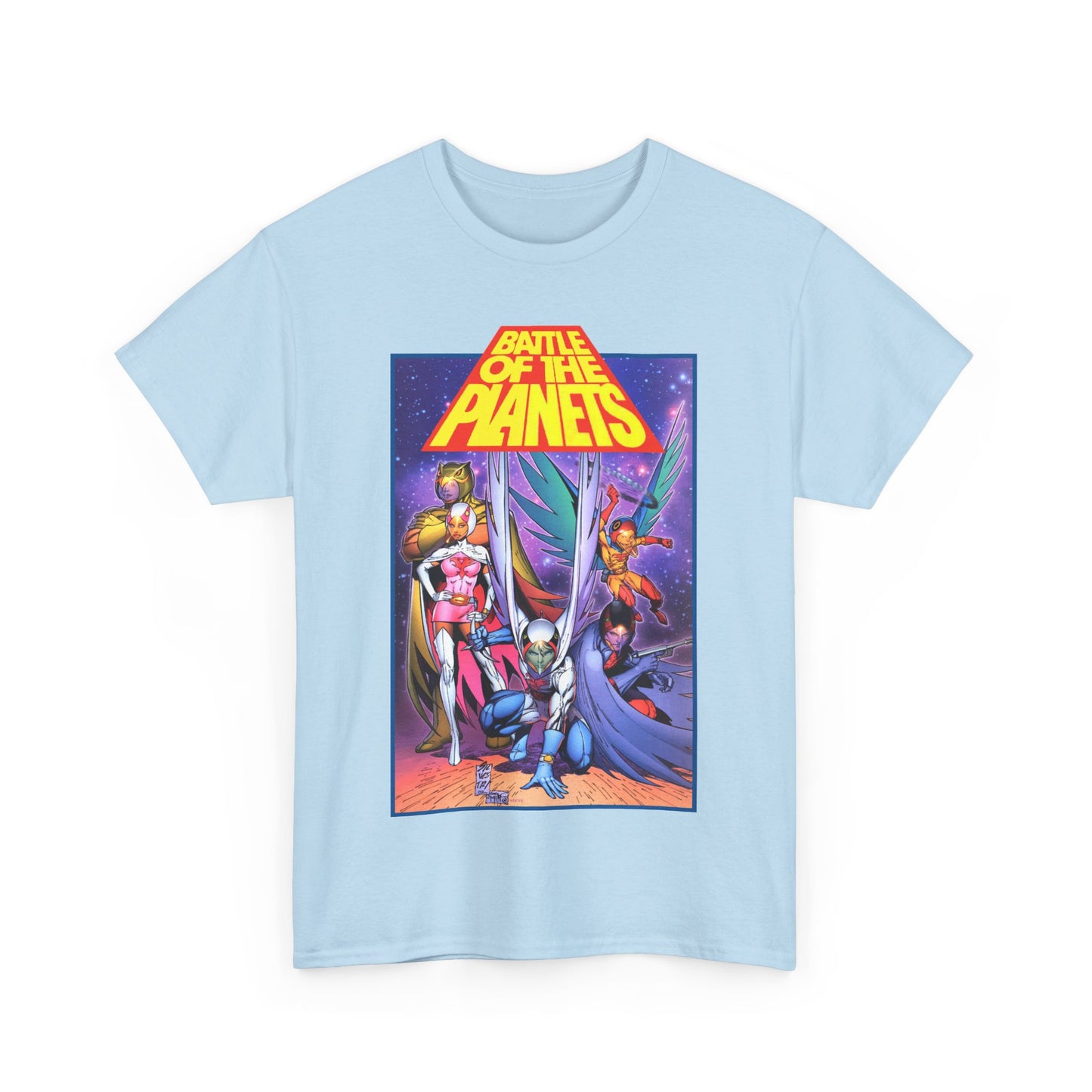 Battle of the Planets T-Shirt - Marc Silvestri Art - G-Force - Popular Gatchaman Cartoon - Mark, Jason, Princess, Keyop, and Tiny